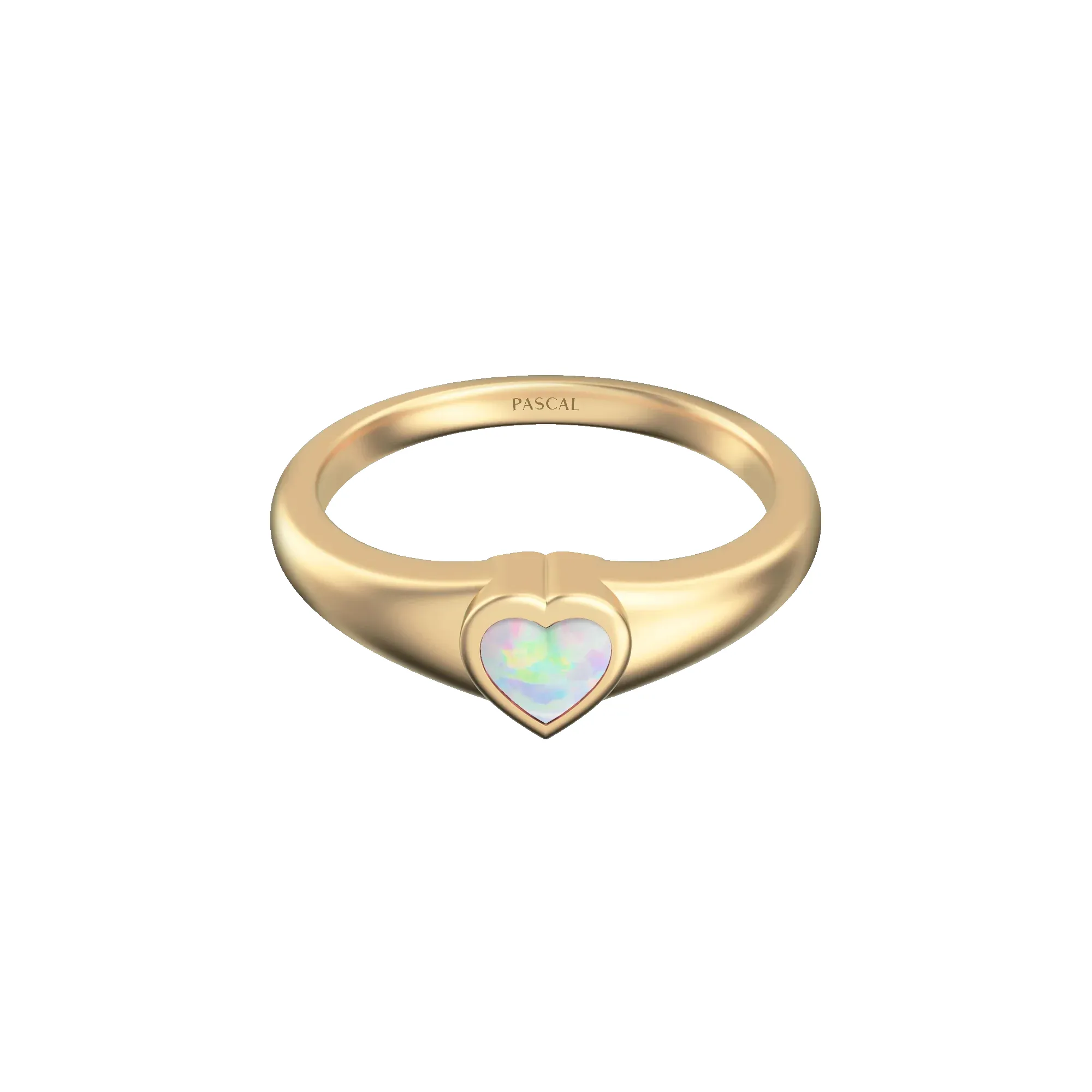 Heart Gemstone Promise Signet Ring sold by Pascal Design Official product image thumbnail 3