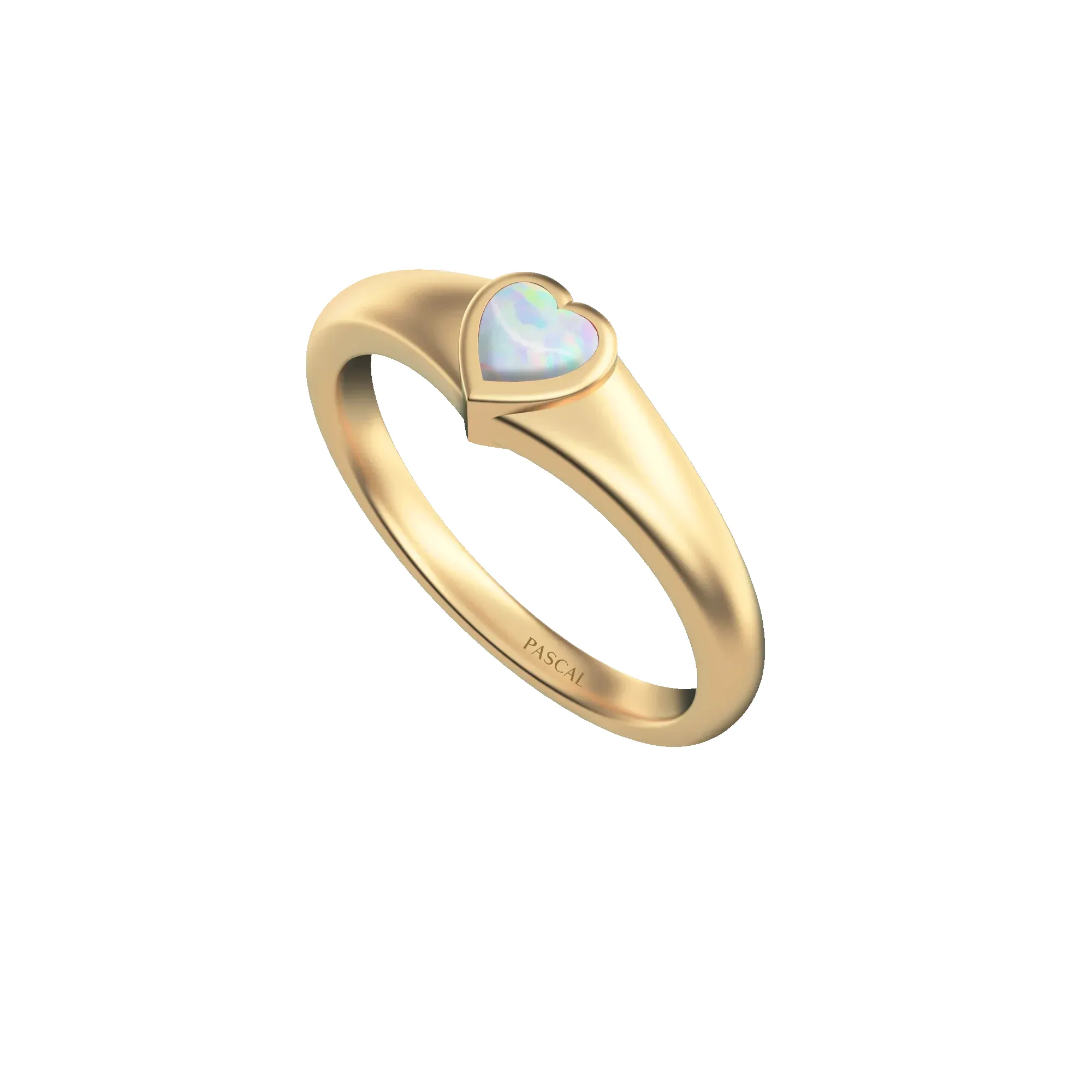 Heart Gemstone Promise Signet Ring sold by Pascal Design Official product image thumbnail 2