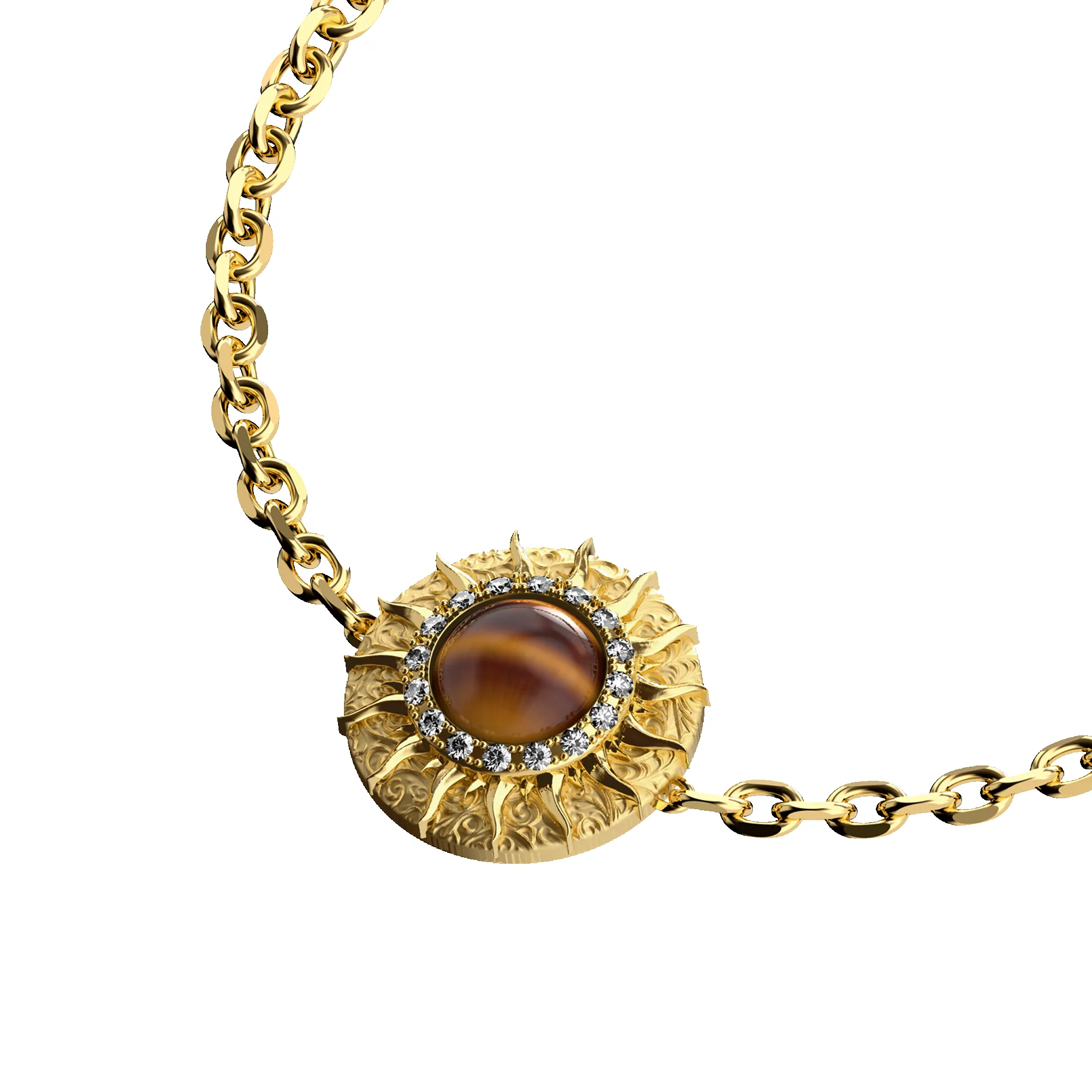 'The Spiritual' Sun Bracelet, White Diamond Halo sold by Pascal Design Official product image thumbnail 2