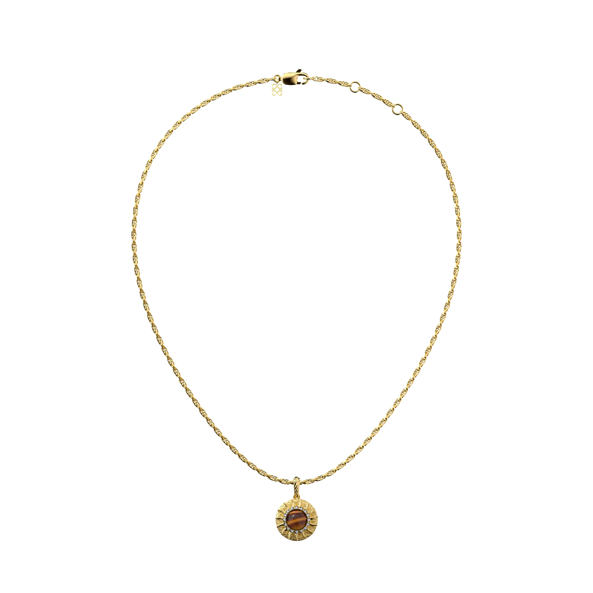 'The Spiritual' Sun Pendant, White Diamond Halo sold by Pascal Design Official product image thumbnail 5