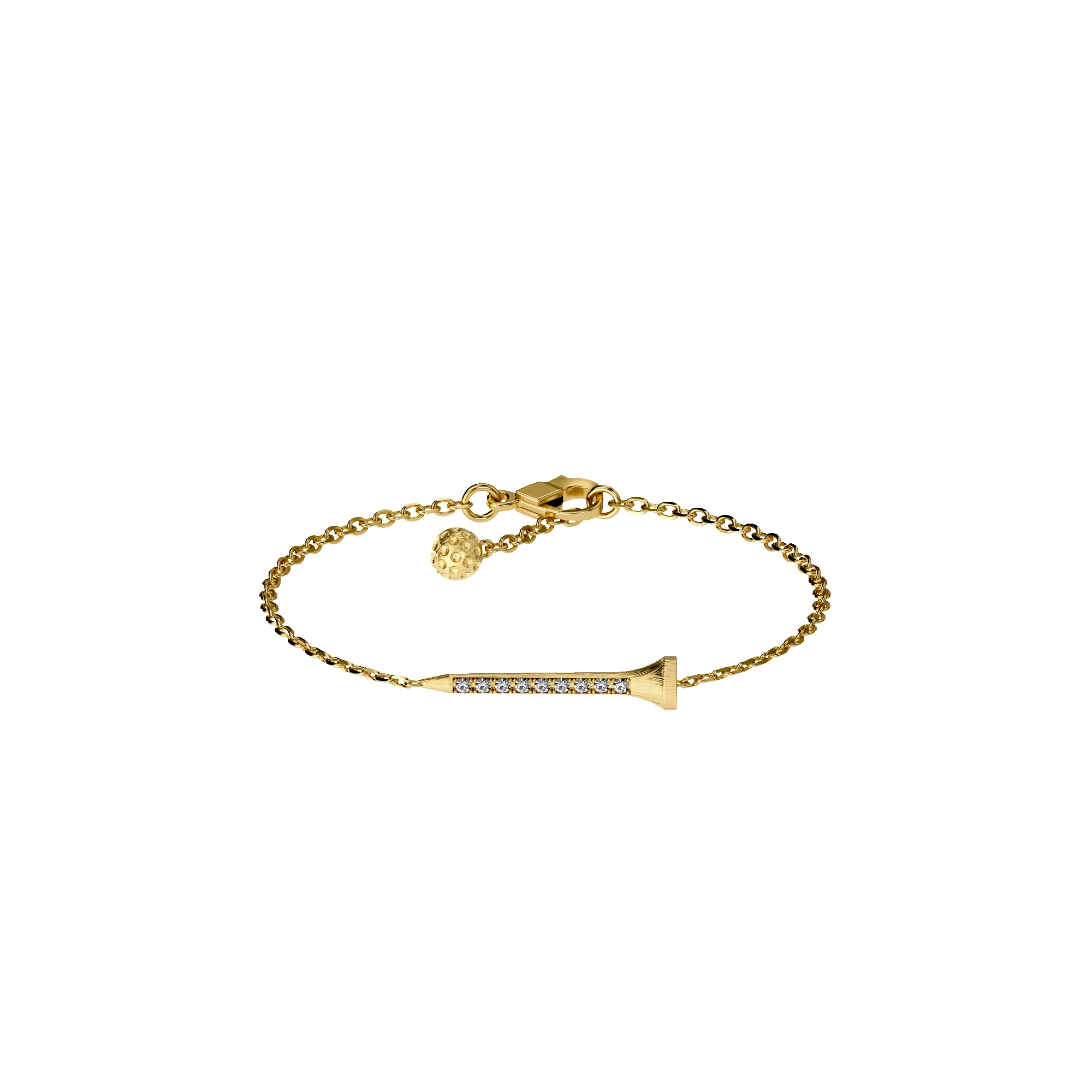 'The Golf' Tee Bracelet, White Diamond sold by Pascal Design Official product image thumbnail 2