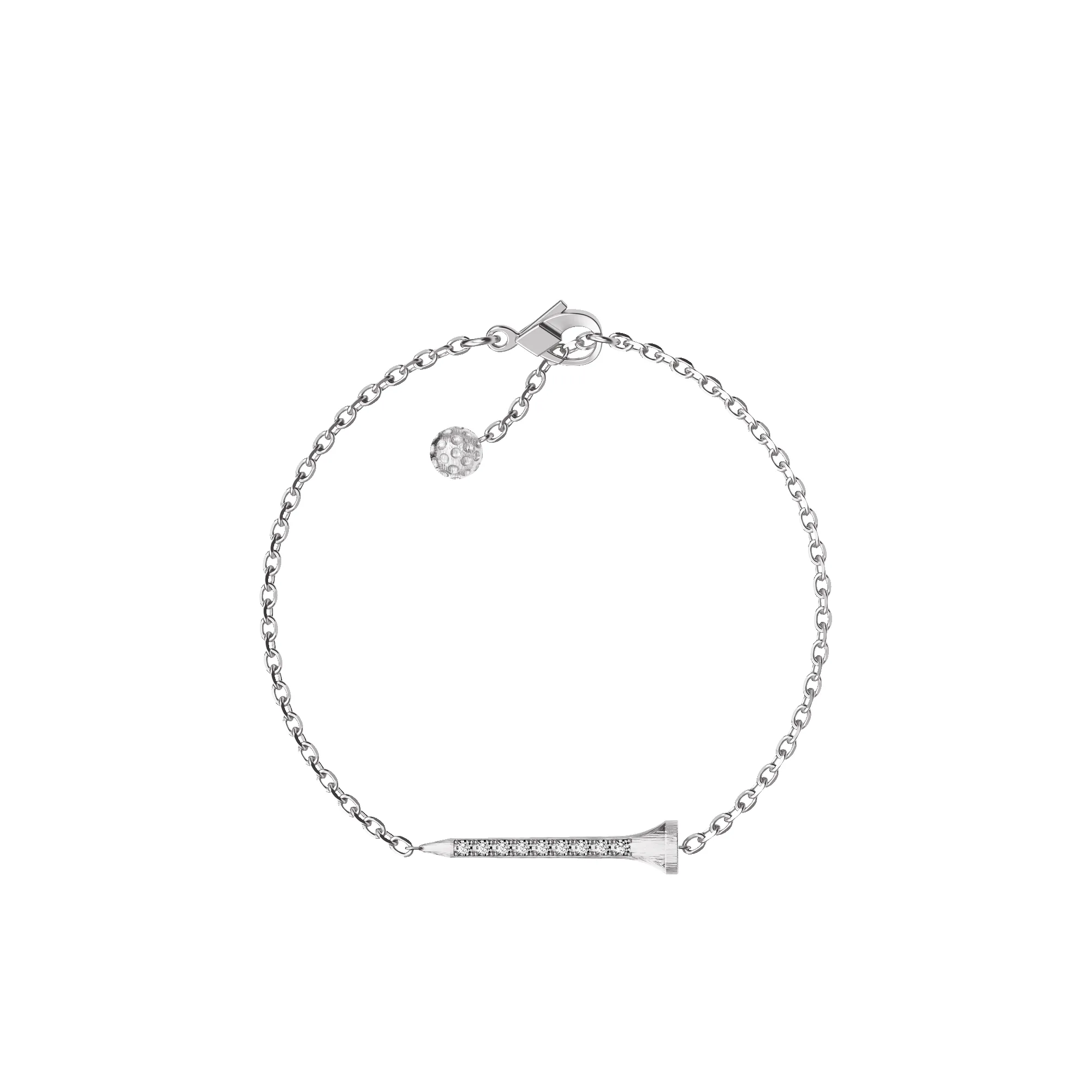 'The Golf' Tee Bracelet, White Diamond sold by Pascal Design Official product image thumbnail 5