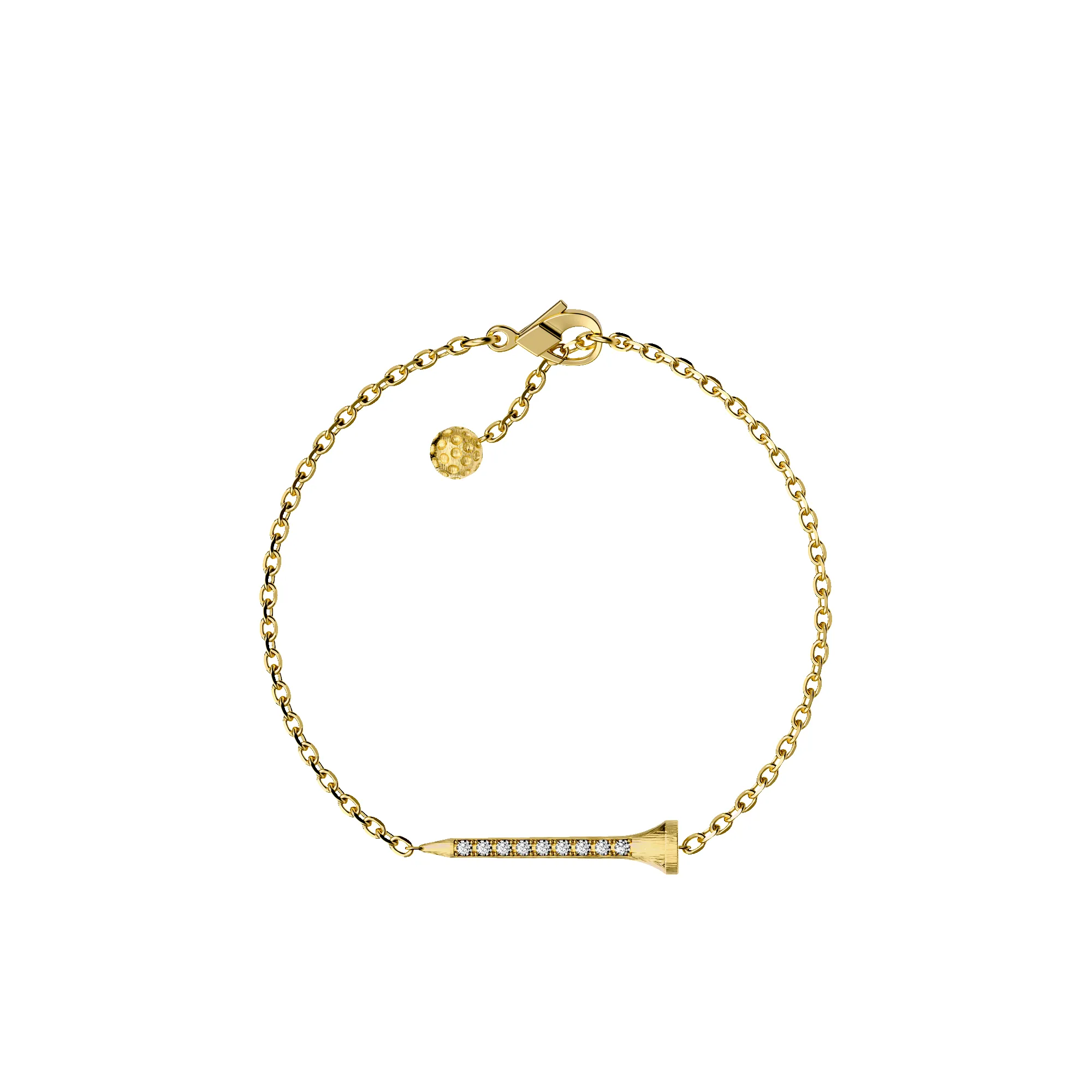 'The Golf' Tee Bracelet, White Diamond sold by Pascal Design Official