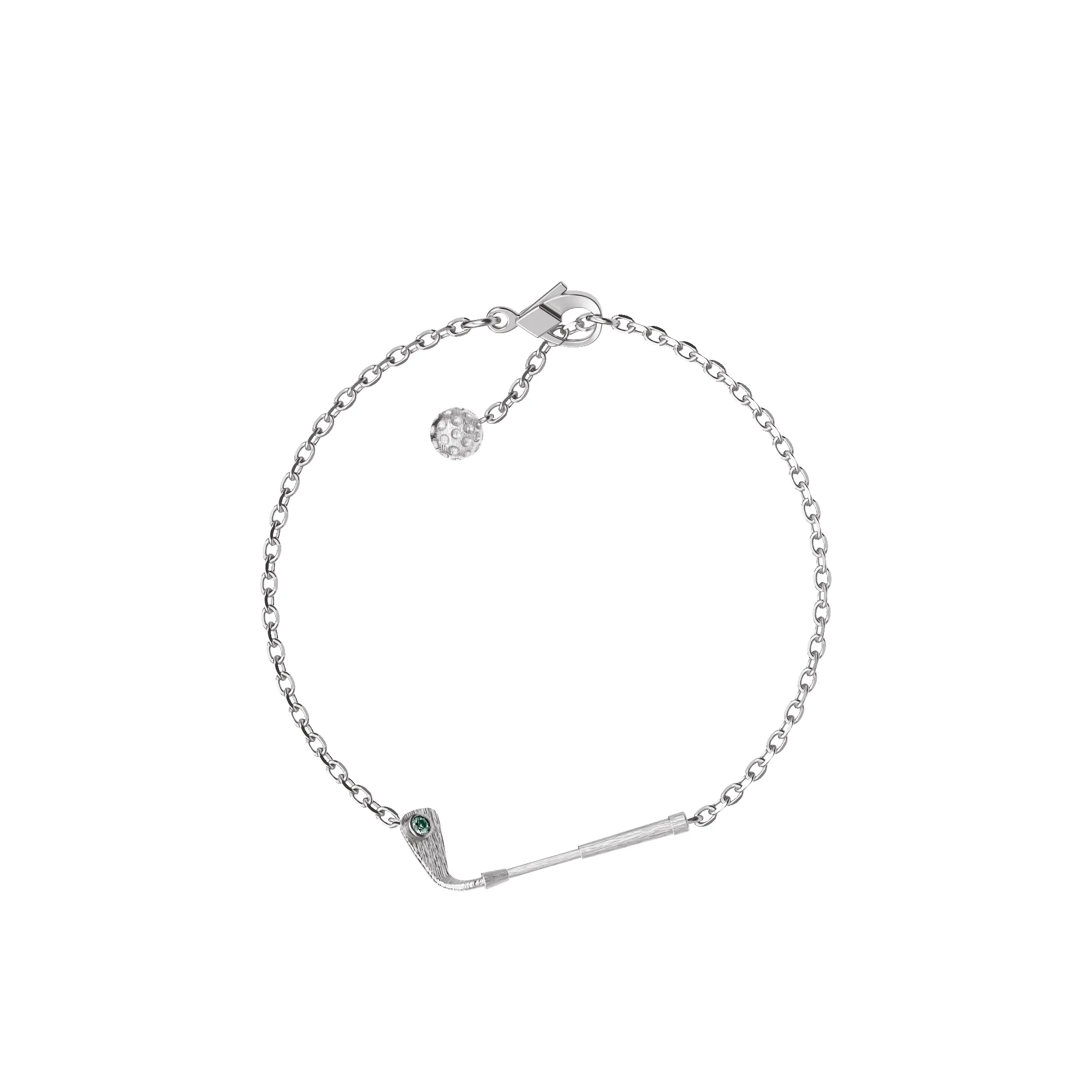 'The Golf' Club Bracelet, Green Diamond sold by Pascal Design Official product image thumbnail 5