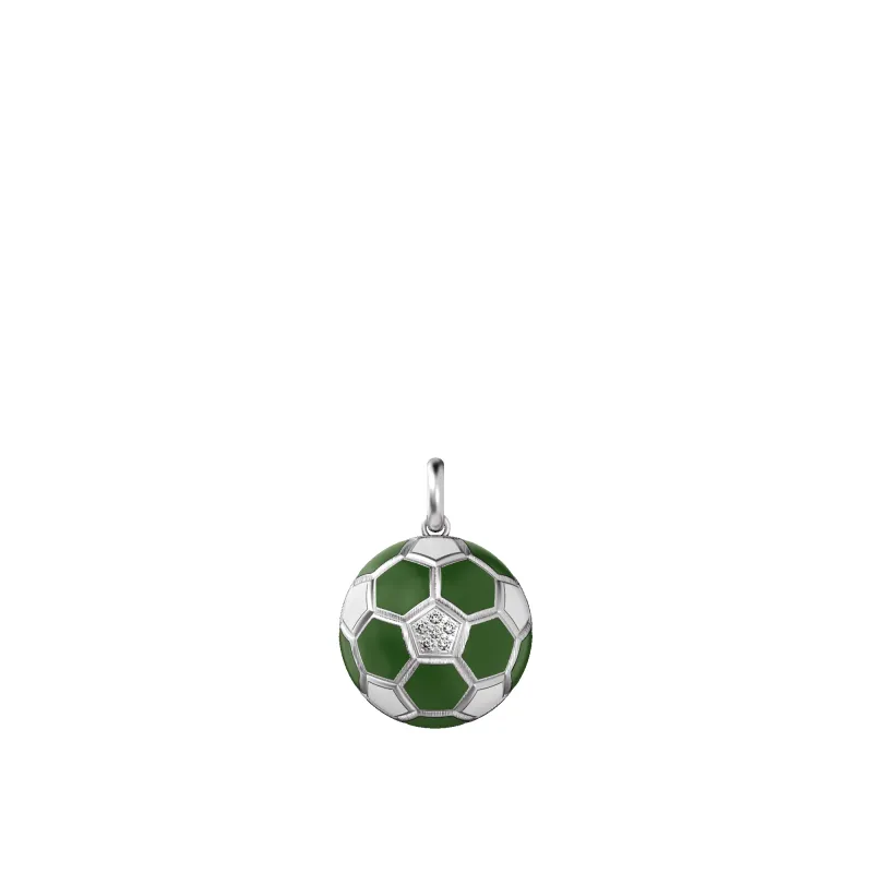 'The Soccer' Super Eagles Pendant, White Diamond sold by Pascal Design Official