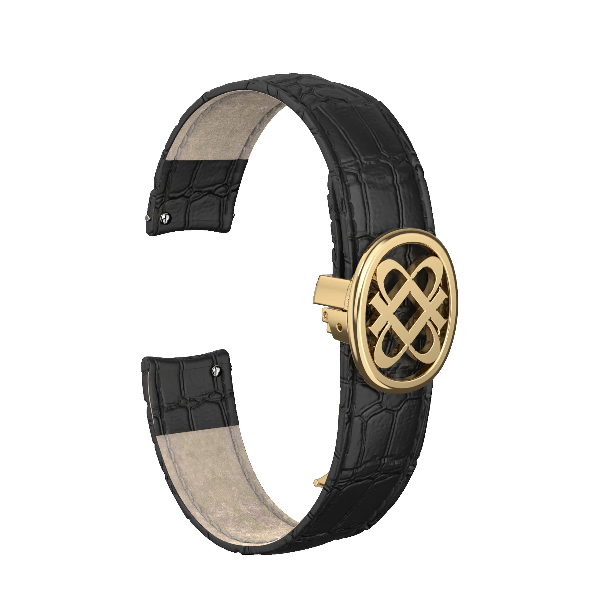Deployant Clasp Leather Watch Band, 15mm sold by Pascal Design Official product image thumbnail 2