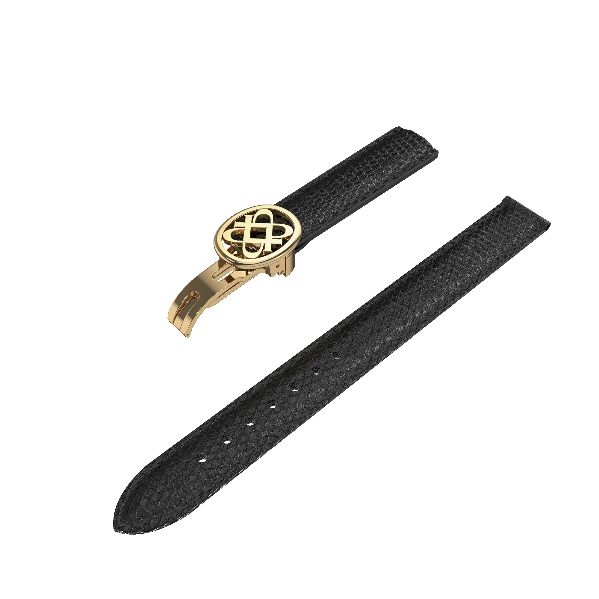 Deployant Clasp Leather Watch Band, 15mm sold by Pascal Design Official product image thumbnail 5
