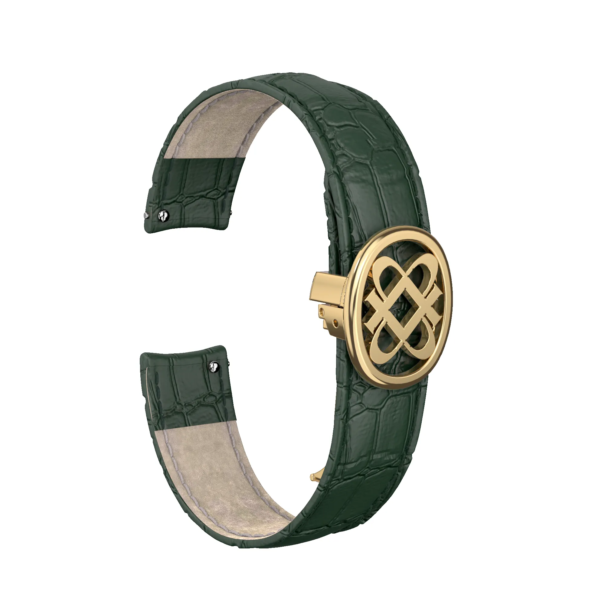 Deployant Clasp Leather Watch Band, 15mm sold by Pascal Design Official product image thumbnail 4