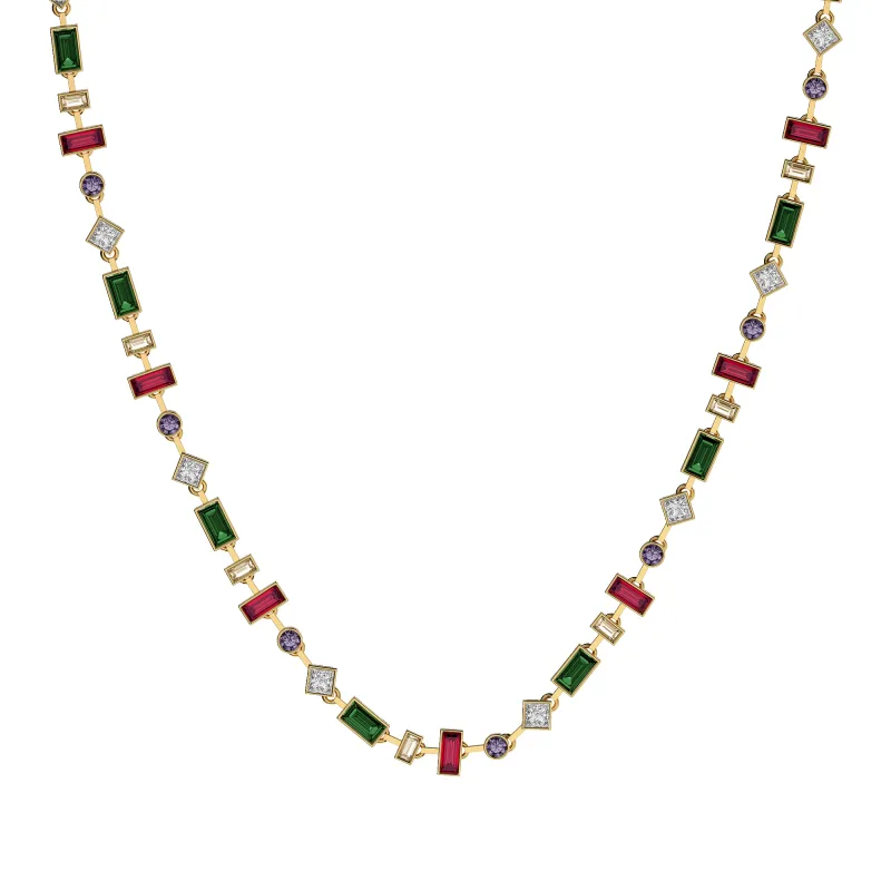 Mosaïque Multi Color Necklace sold by Pascal Design Official