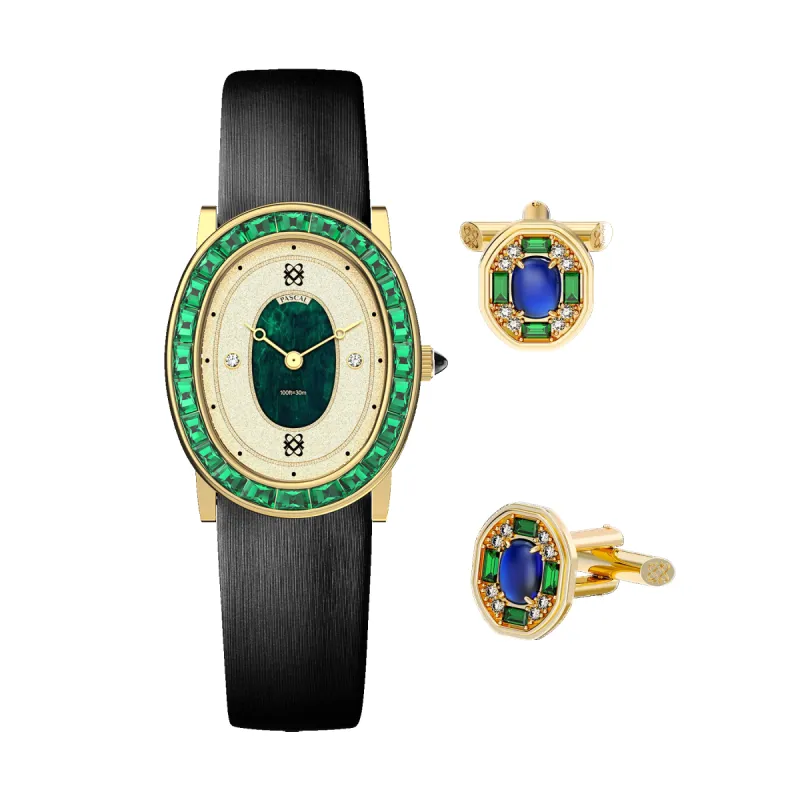 Oval Halo Diamond Watch Gift Set sold by Pascal Design Official