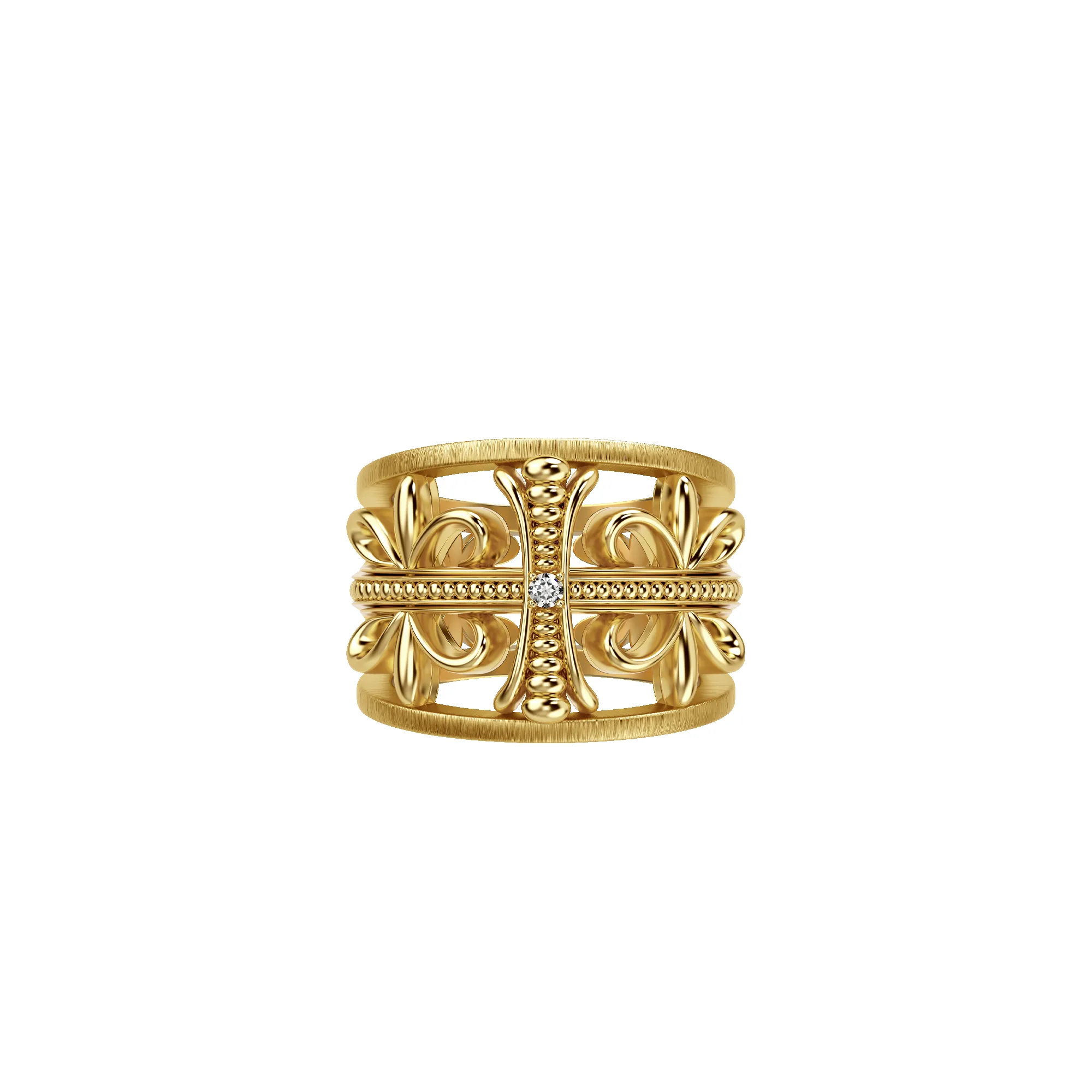 Regalia Cross Band Ring, White Diamond sold by Pascal Design Official