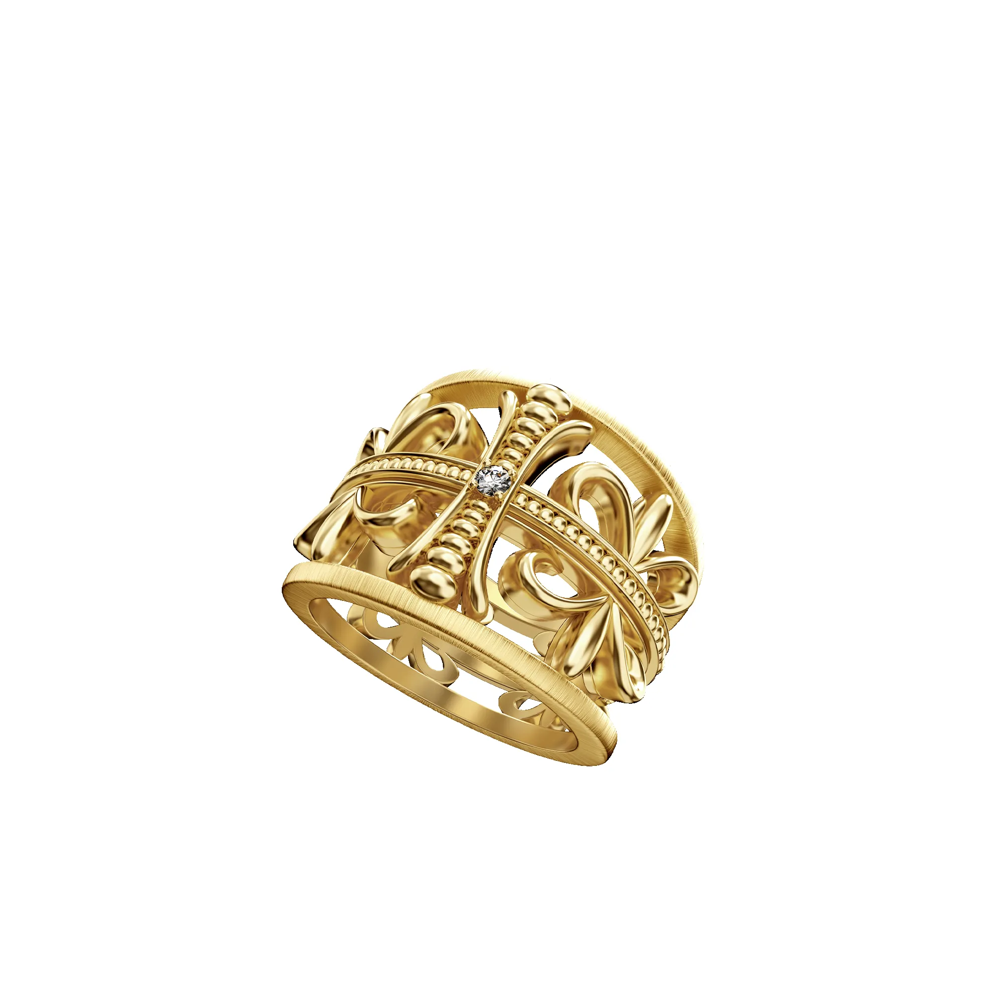 Regalia Cross Band Ring, White Diamond sold by Pascal Design Official product image thumbnail 2