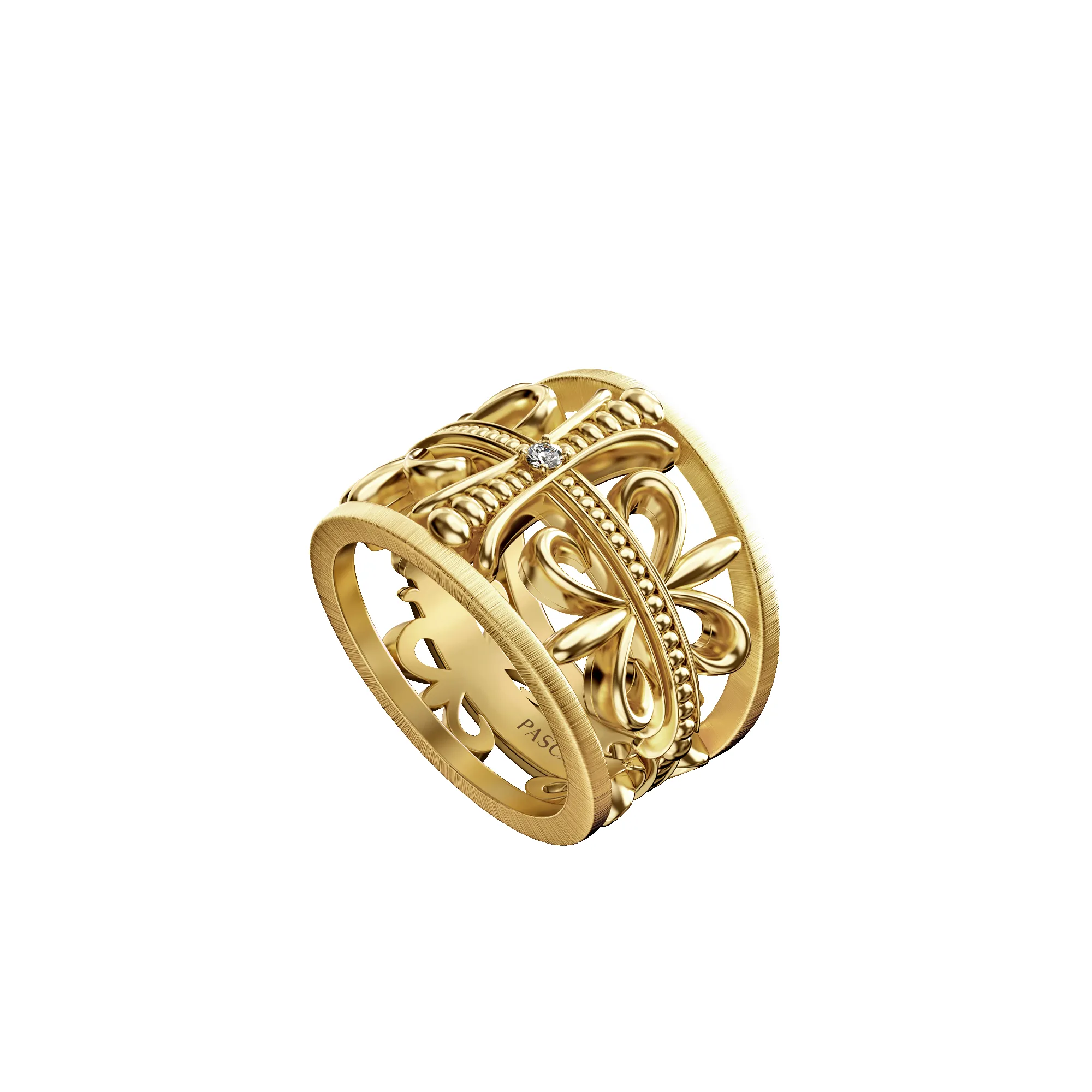 Regalia Cross Band Ring, White Diamond sold by Pascal Design Official product image thumbnail 3