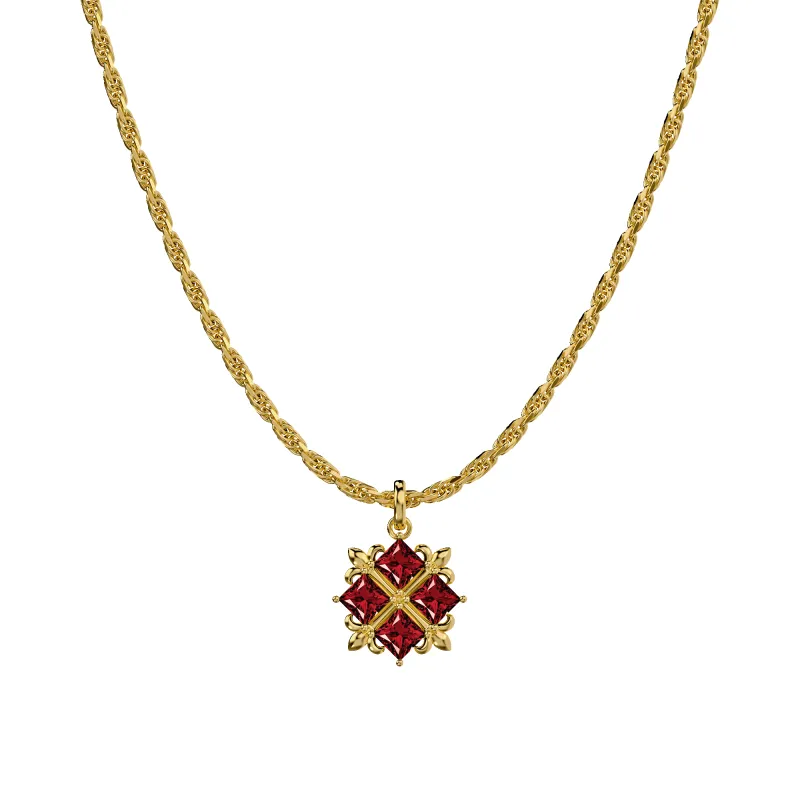 Quadrant Gemstone Necklace sold by Pascal Design Official