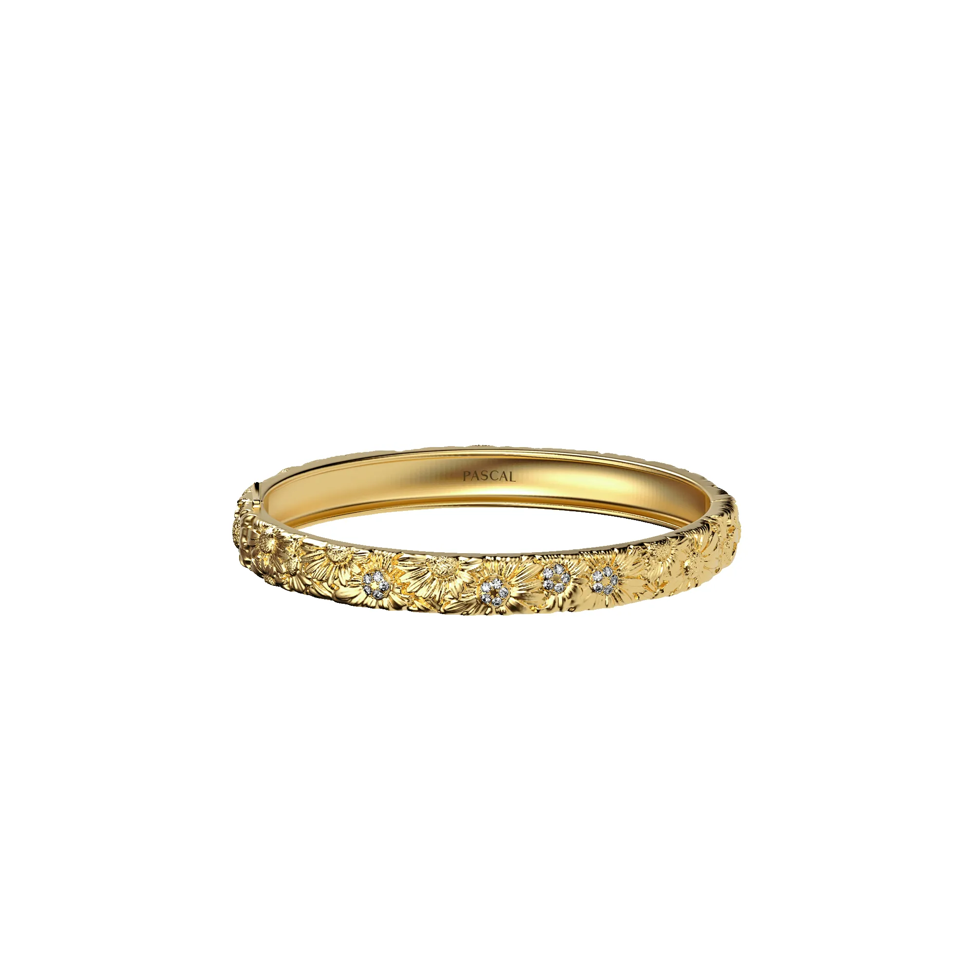 'Daisy Bloom' Bangle, White Diamond sold by Pascal Design Official