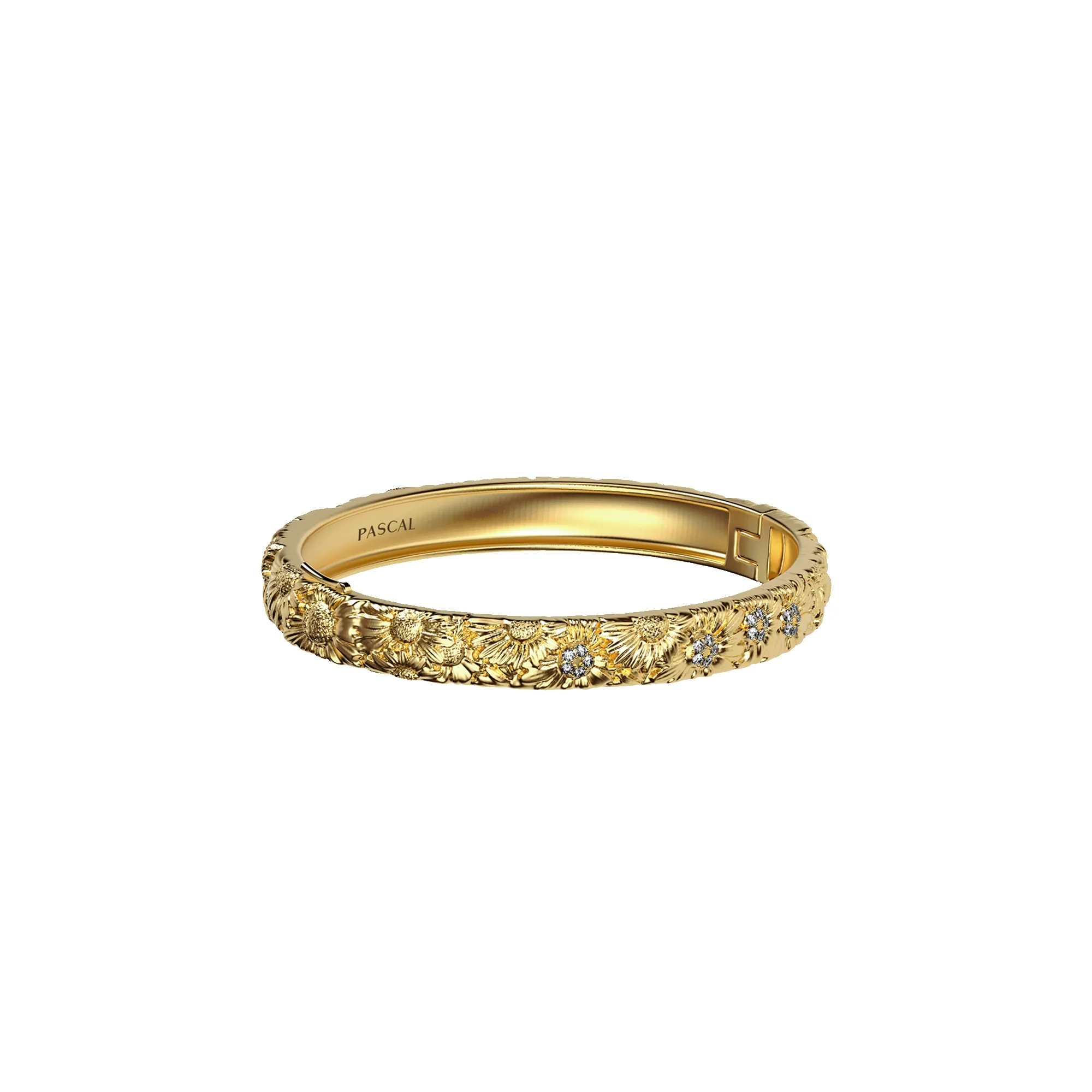 'Daisy Bloom' Bangle, White Diamond sold by Pascal Design Official product image thumbnail 4