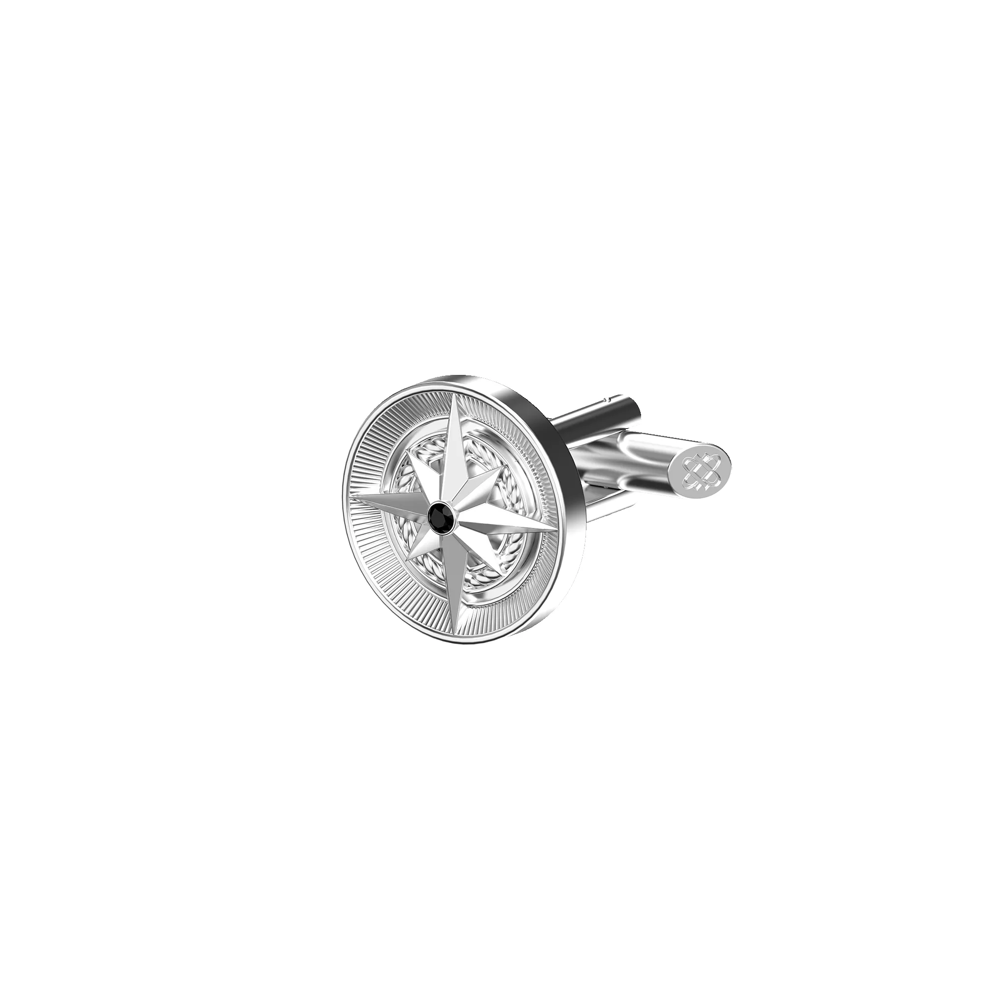 'Mariner' Compass Cufflinks, Black Diamond sold by Pascal Design Official product image thumbnail 3