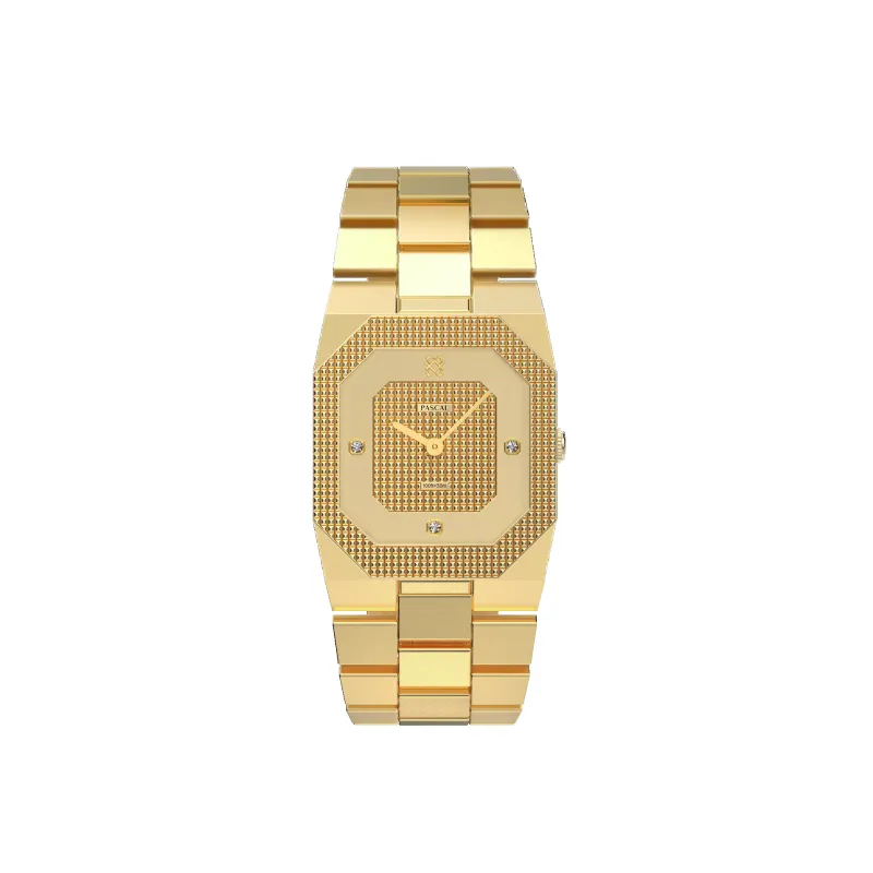 Octagonal Clou de Paris Diamond Watch made by Pascal Design Official