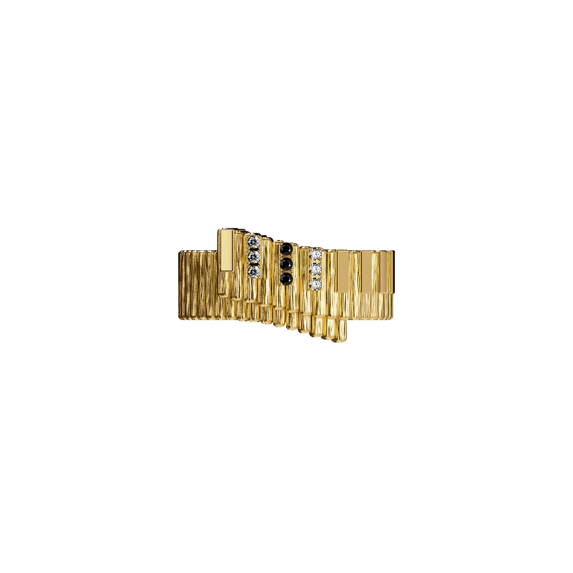 'The Jazz' Piano Ring, Black Diamond sold by Pascal Design Official