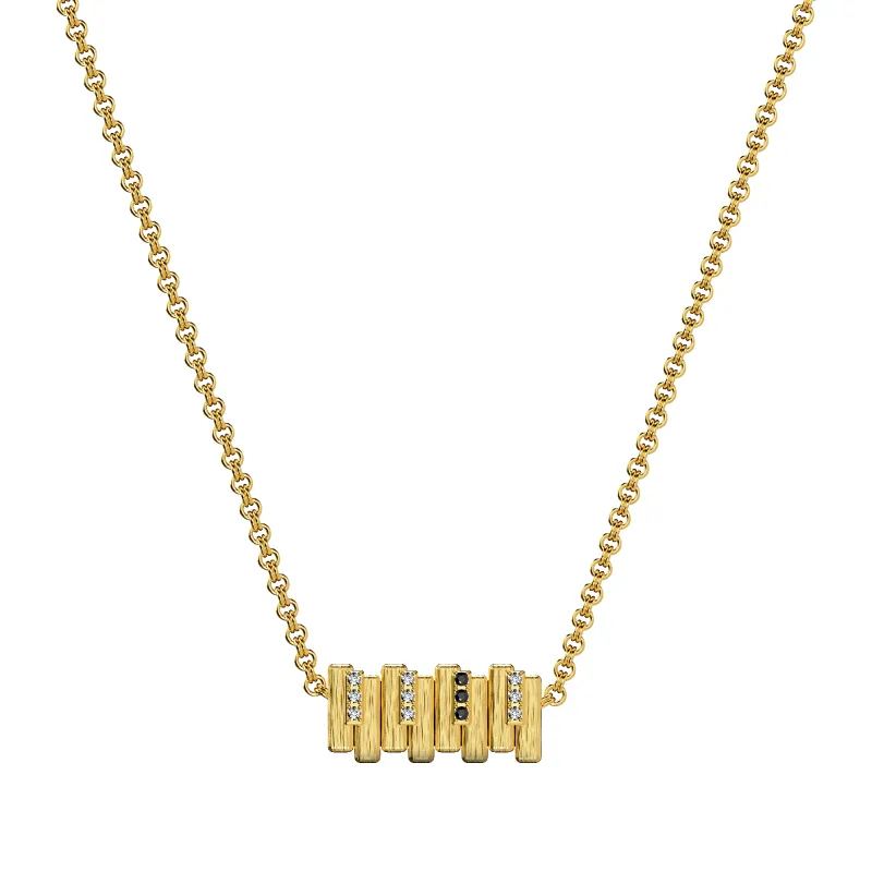 'The Jazz' Piano Necklace, Black Diamond made by Pascal Design Official