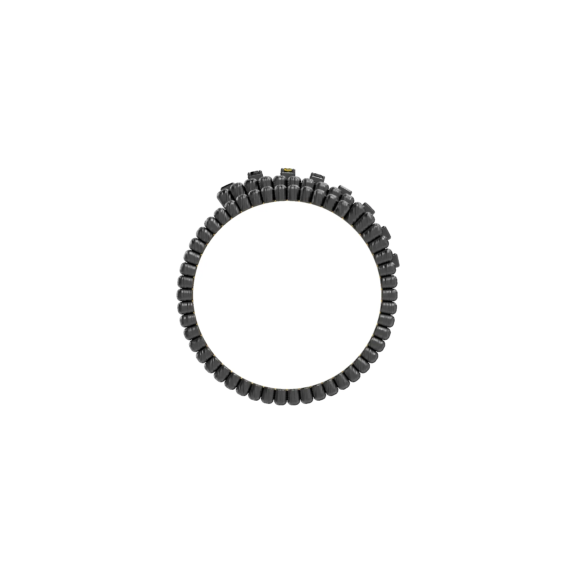 'The Jazz' Piano Titanium Ring, Yellow Diamond sold by Pascal Design Official product image thumbnail 4