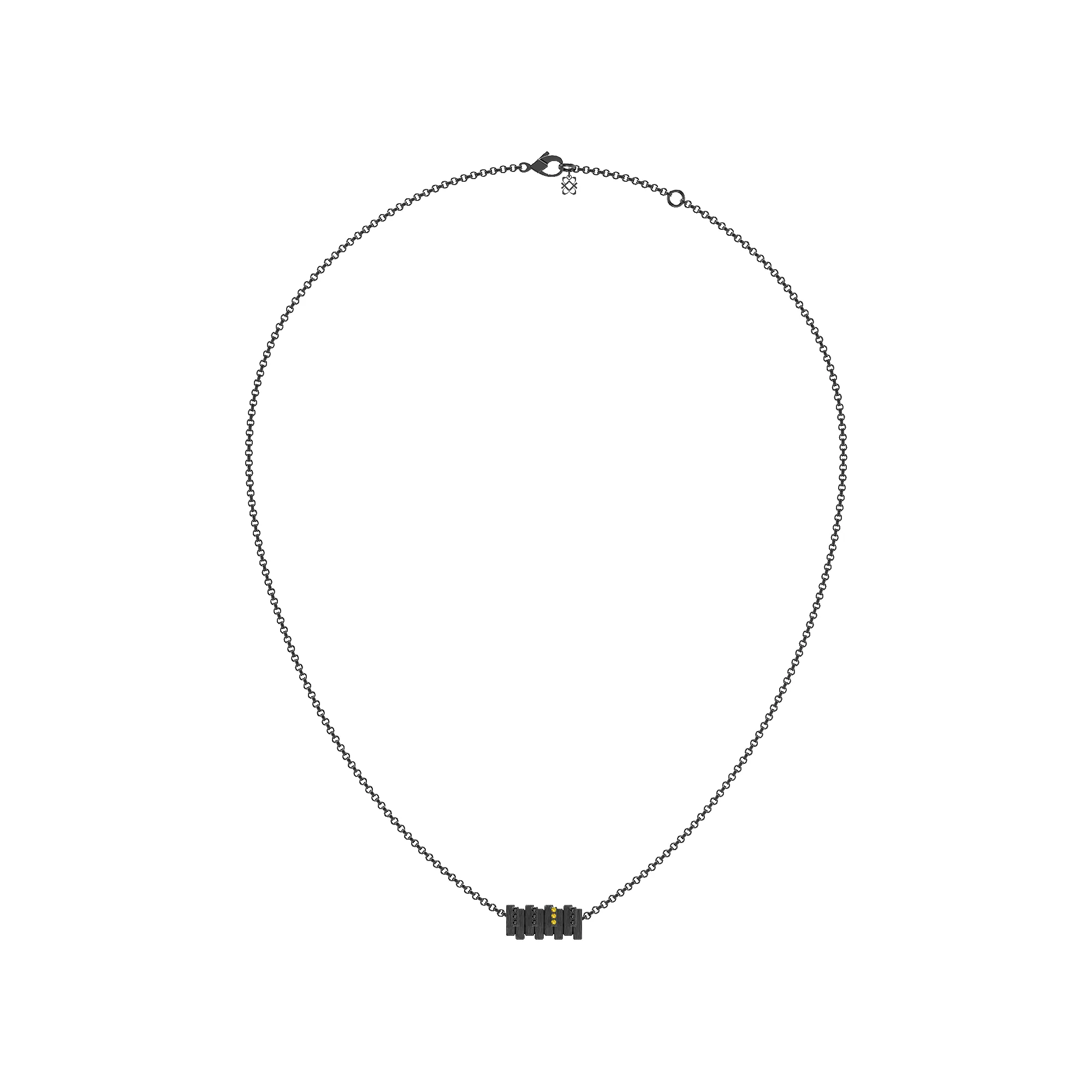 'The Jazz' Piano Titanium Necklace, Yellow Diamond sold by Pascal Design Official product image thumbnail 3