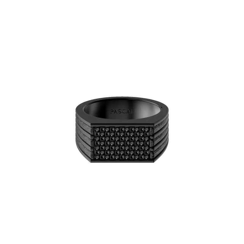 Geo Volume Diamond Signet Ring made by Pascal Design Official