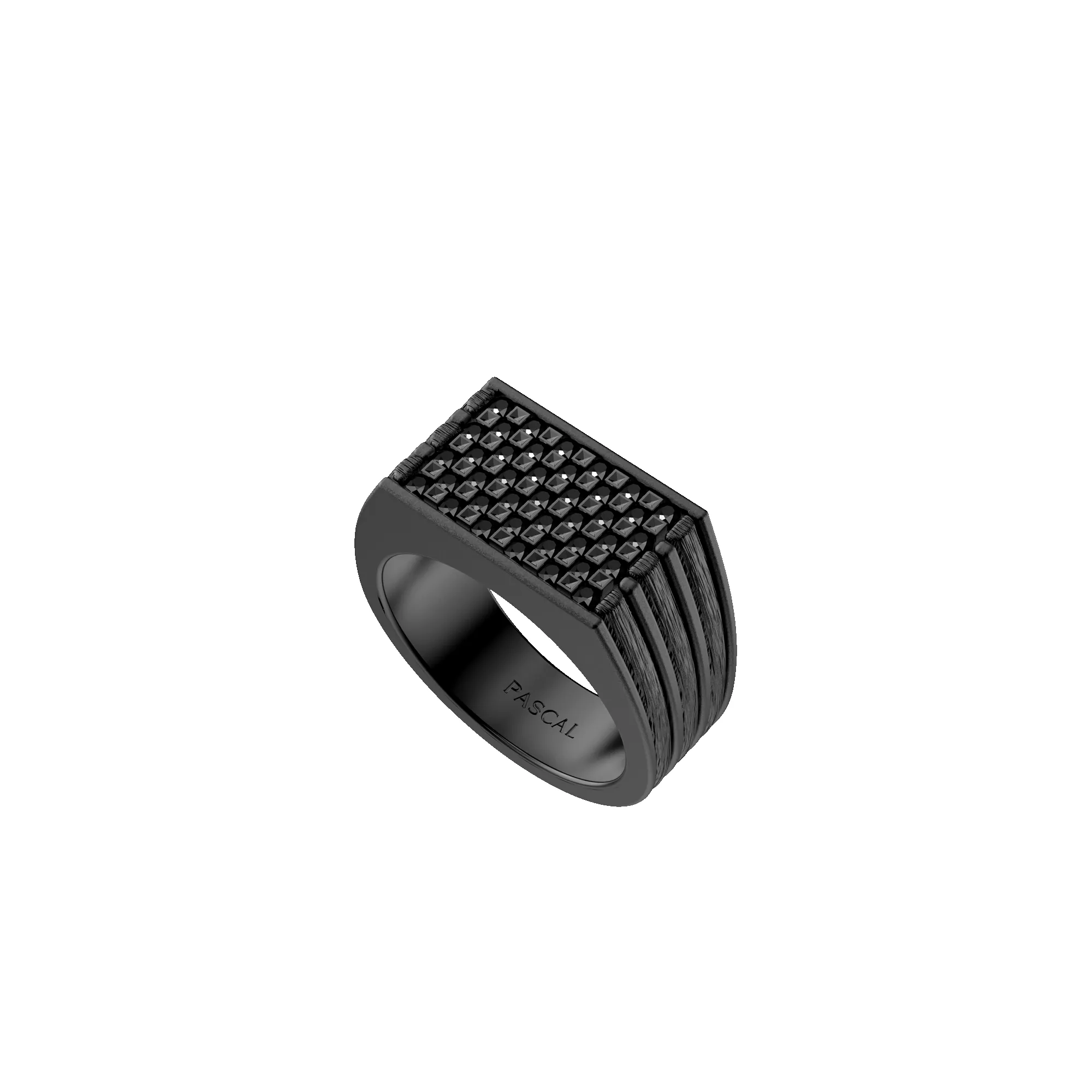 Geo Volume Diamond Signet Ring sold by Pascal Design Official product image thumbnail 2