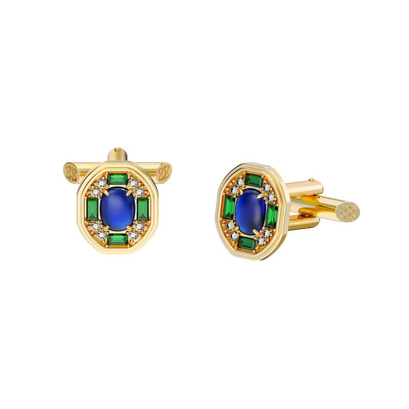 Elegant Deco Gemstone Diamond Cufflinks sold by Pascal Design Official