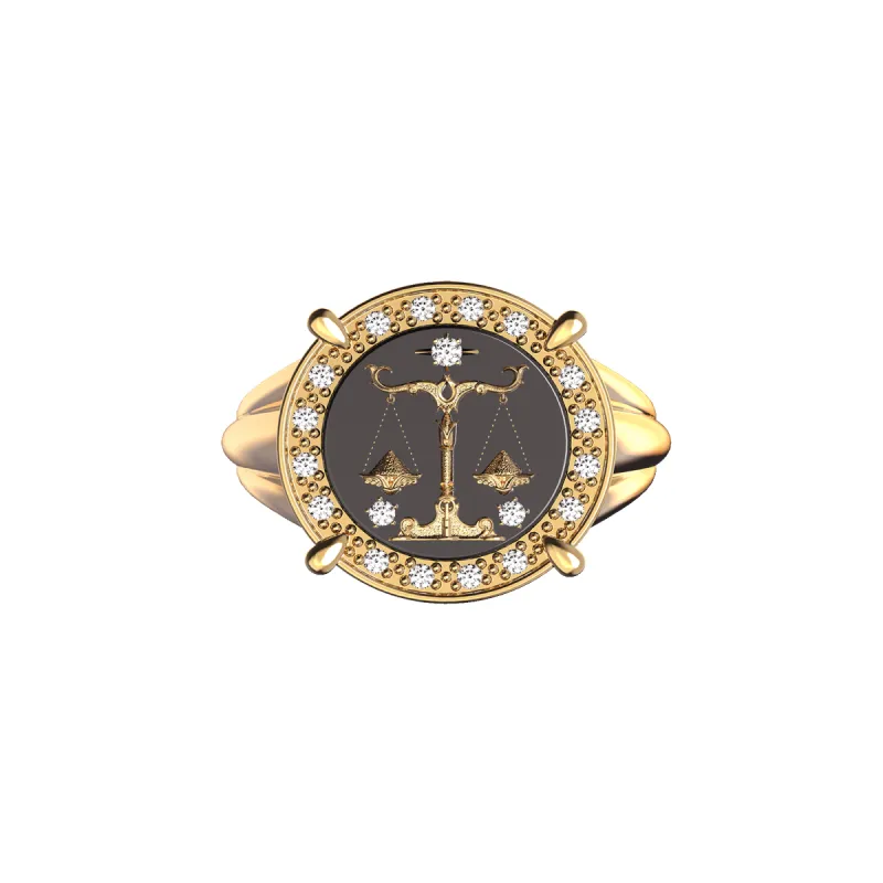 Libra Agate Diamond Ring sold by Pascal Design Official