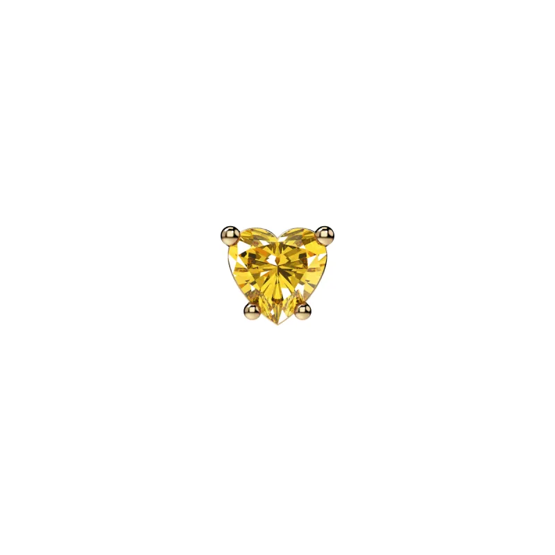 Solitaire Heart Cut Diamond Stud Earring, 0.5ct sold by Pascal Design Official