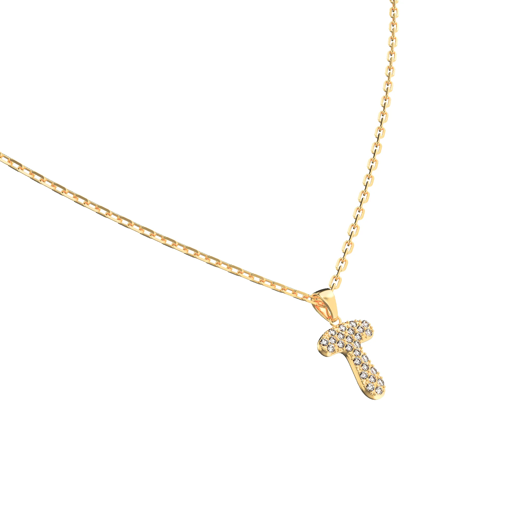 Bubble Diamond Initial Pendant sold by Pascal Design Official product image thumbnail 3