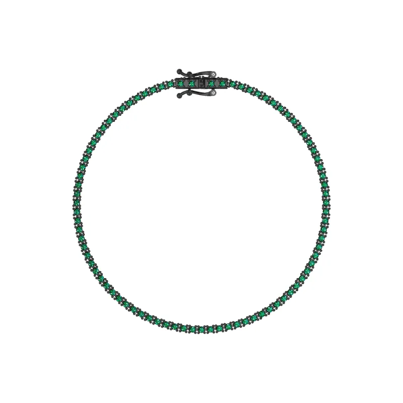 Classic Green Diamond Tennis Bracelet, 1.5mm sold by Pascal Design Official