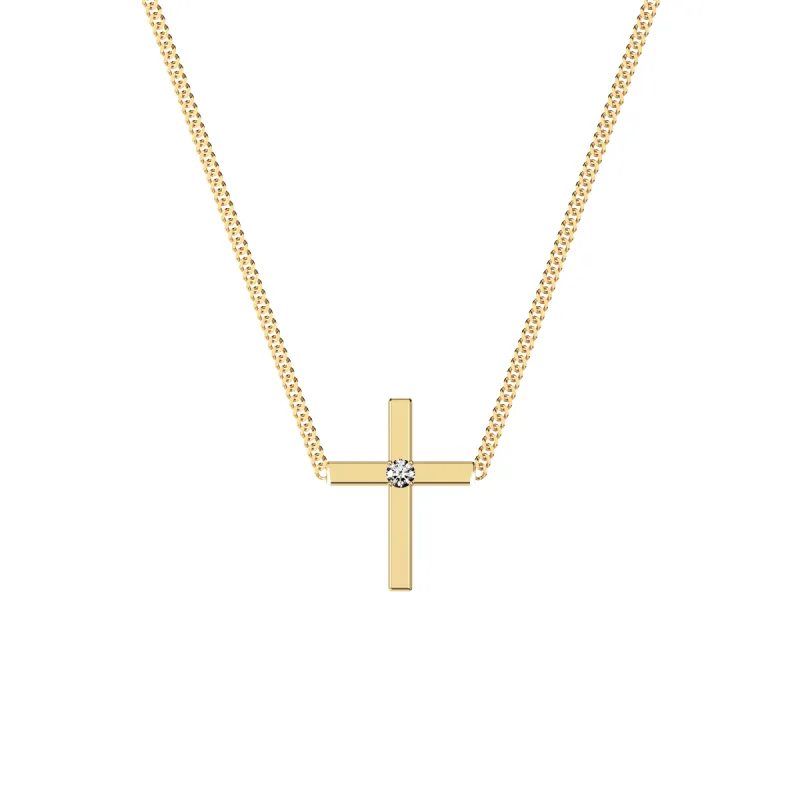Petite Diamond Cross Necklace sold by Pascal Design Official