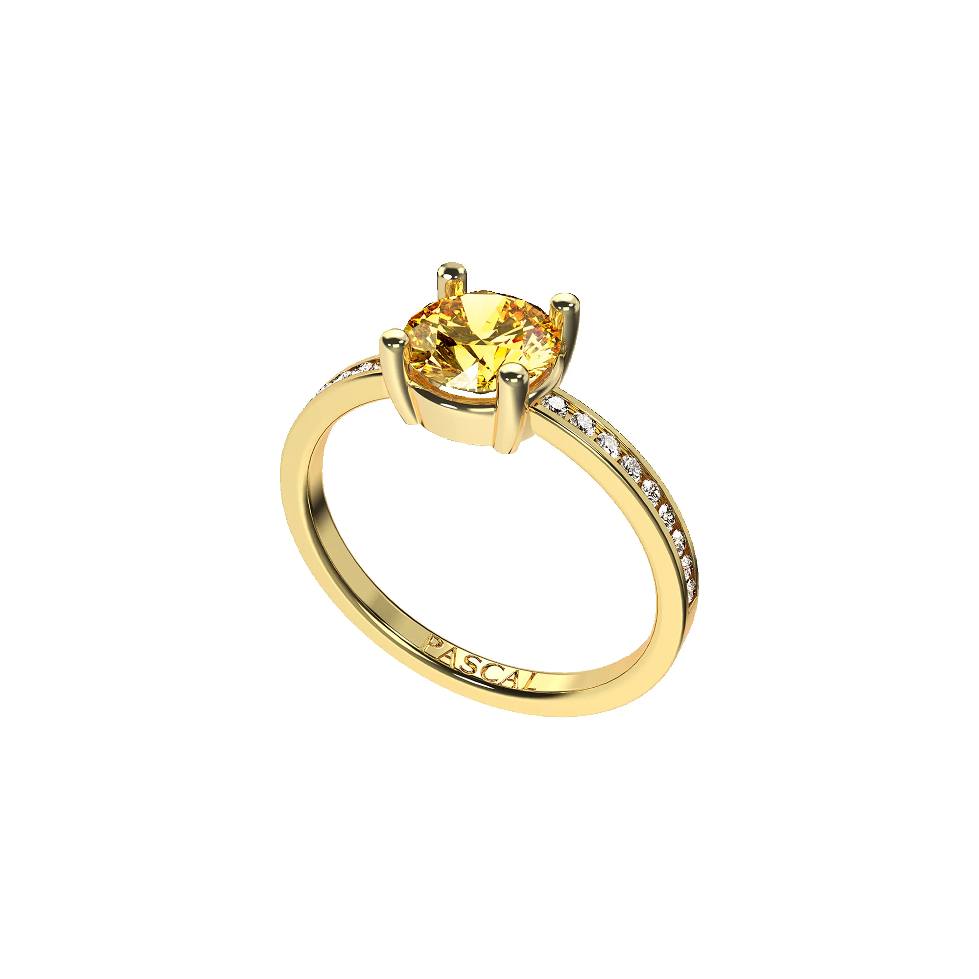 Solitaire Round Cut Diamond Eternity Ring sold by Pascal Design Official product image thumbnail 3