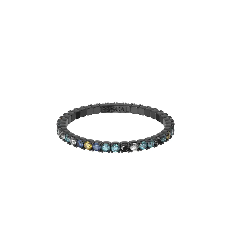 Classic Black Diamond Tennis Ring sold by Pascal Design Official