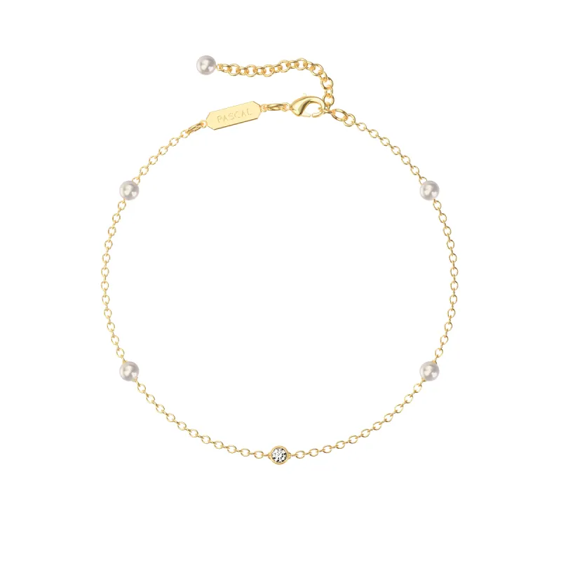 Gypsophila Pearl Diamond Bracelet sold by Pascal Design Official