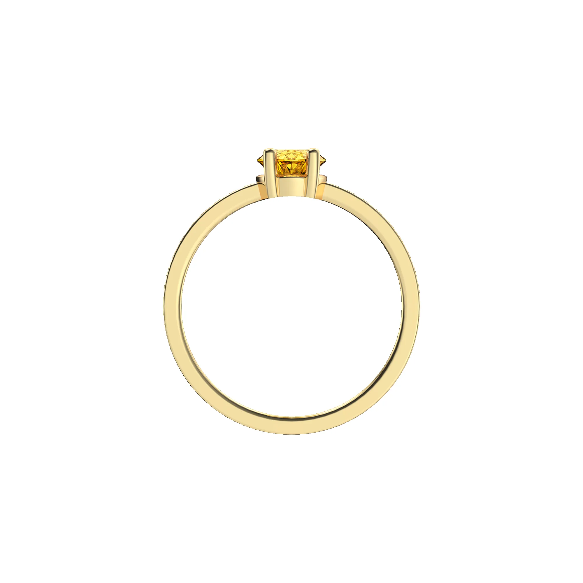 Solitaire Oval Cut Diamond Eternity Ring sold by Pascal Design Official product image thumbnail 4