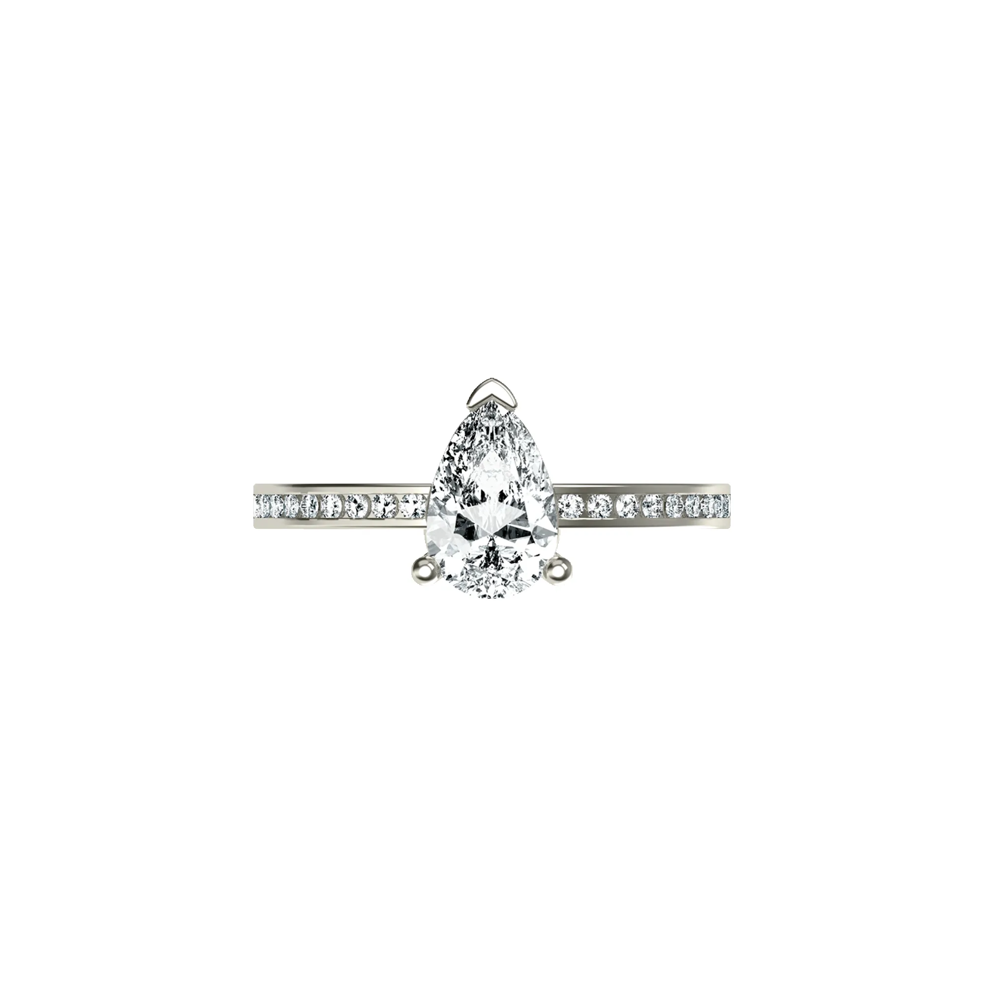 Solitaire Pear Cut Diamond Eternity Ring sold by Pascal Design Official product image thumbnail 5