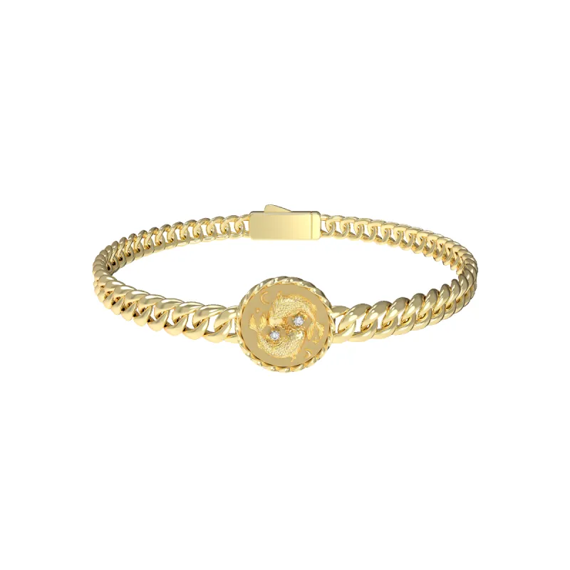 Pisces Amulet Cuban Bracelet sold by Pascal Design Official