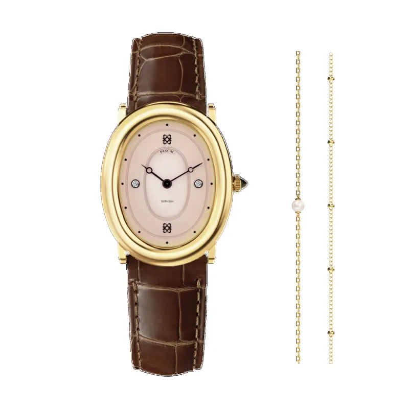 Oval Bubble Diamond Watch Gift Set sold by Pascal Design Official