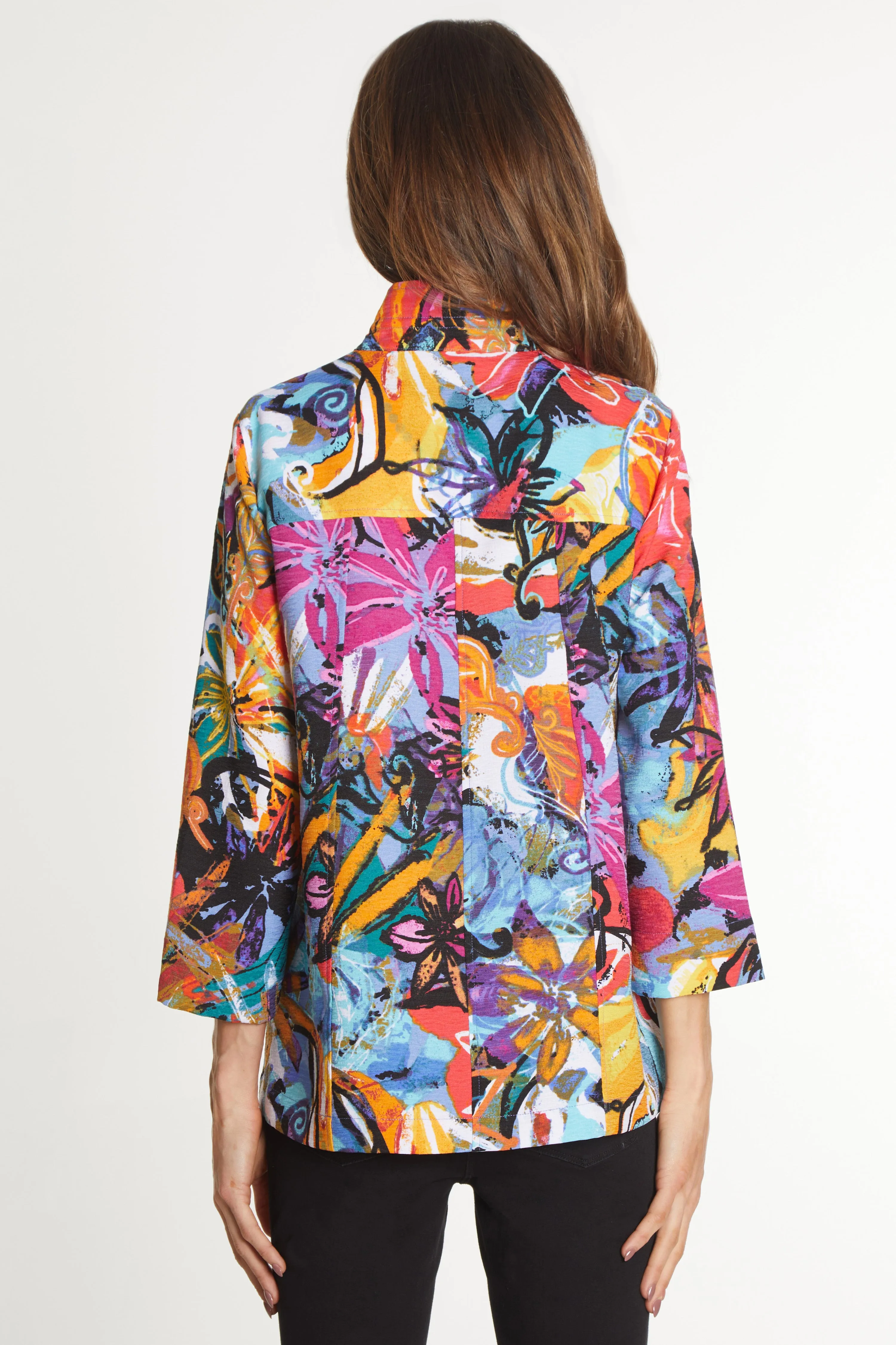 Printed Woven Jacket - Abstract Multi sold by Ail Miles Clothing product image thumbnail 2