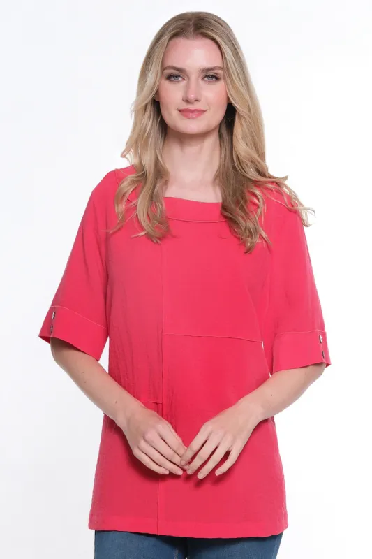 Woven Pop Over Tunic- Womens- Watermelon sold by Ail Miles Clothing