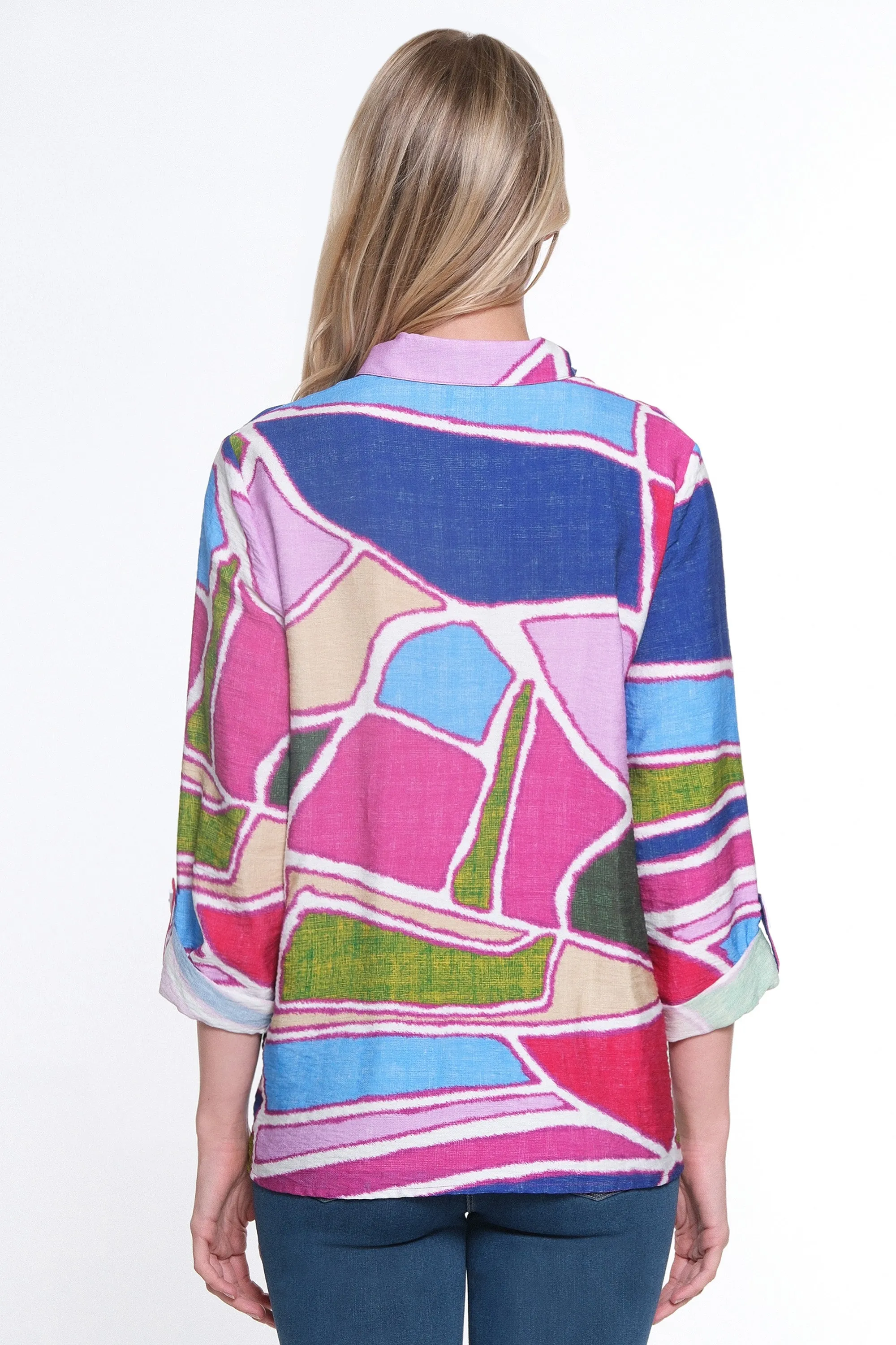 Button Front Tunic- Multi sold by Ail Miles Clothing product image thumbnail 2