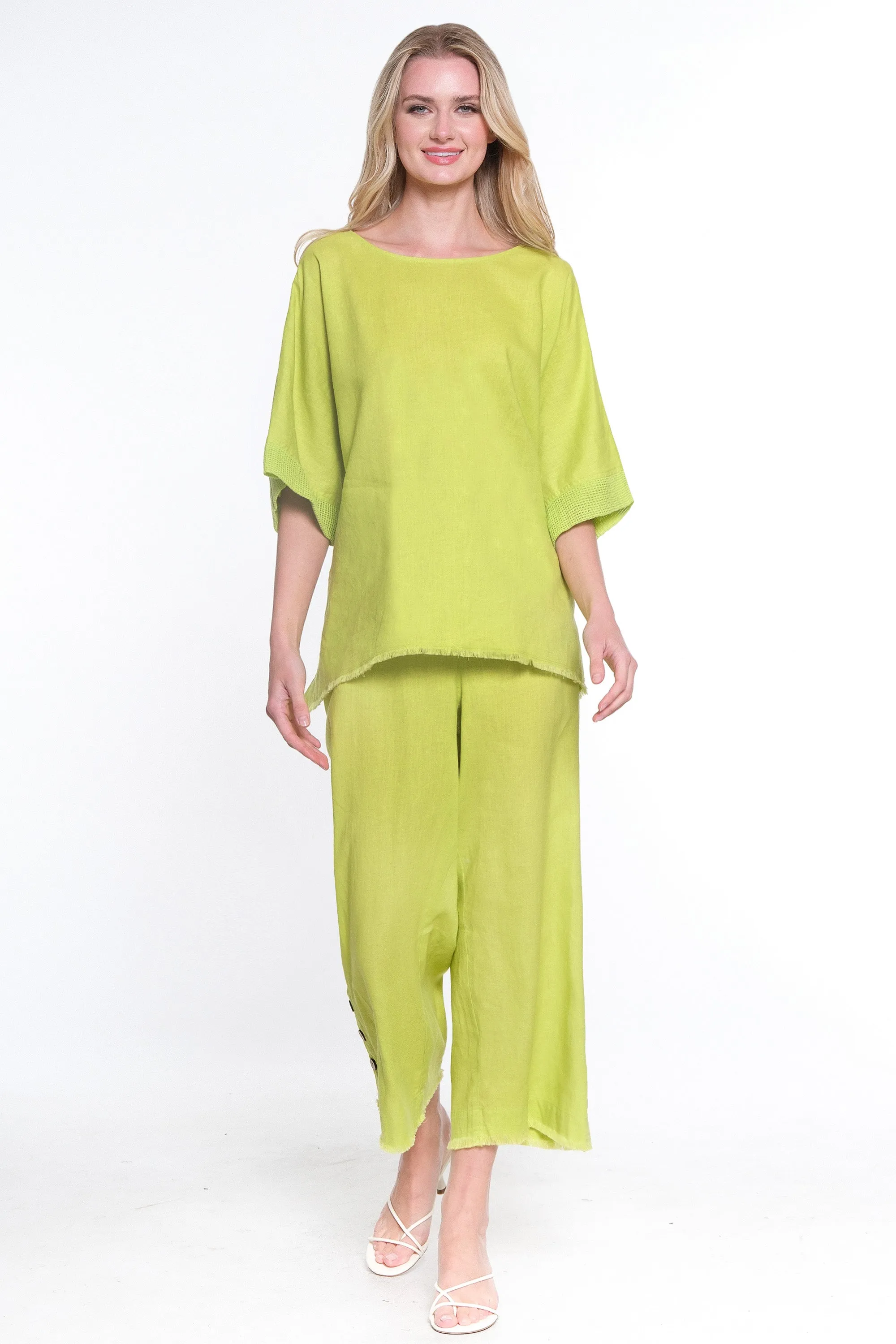 Pull On Wide Leg Pant-Women's- Lime sold by Ail Miles Clothing product image thumbnail 2