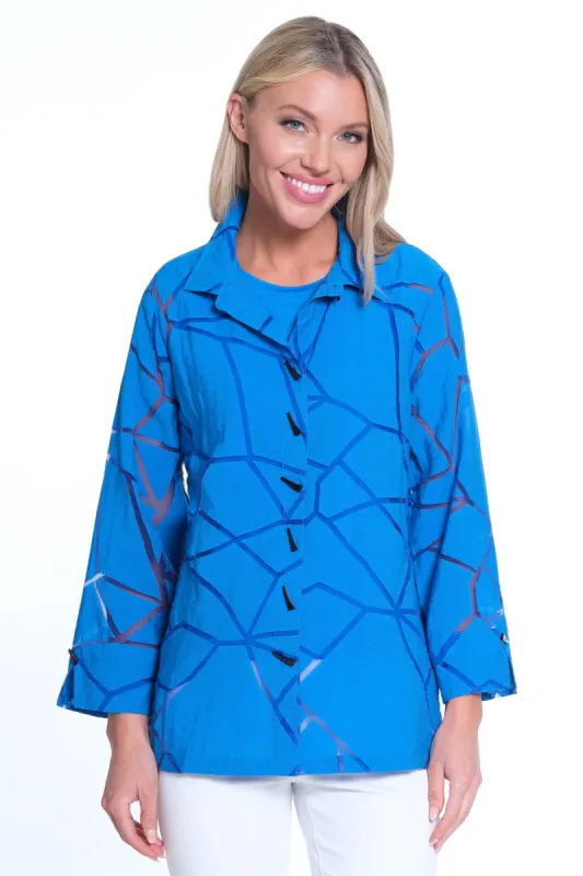 Point Collar Tunic - Cobalt sold by Ail Miles Clothing