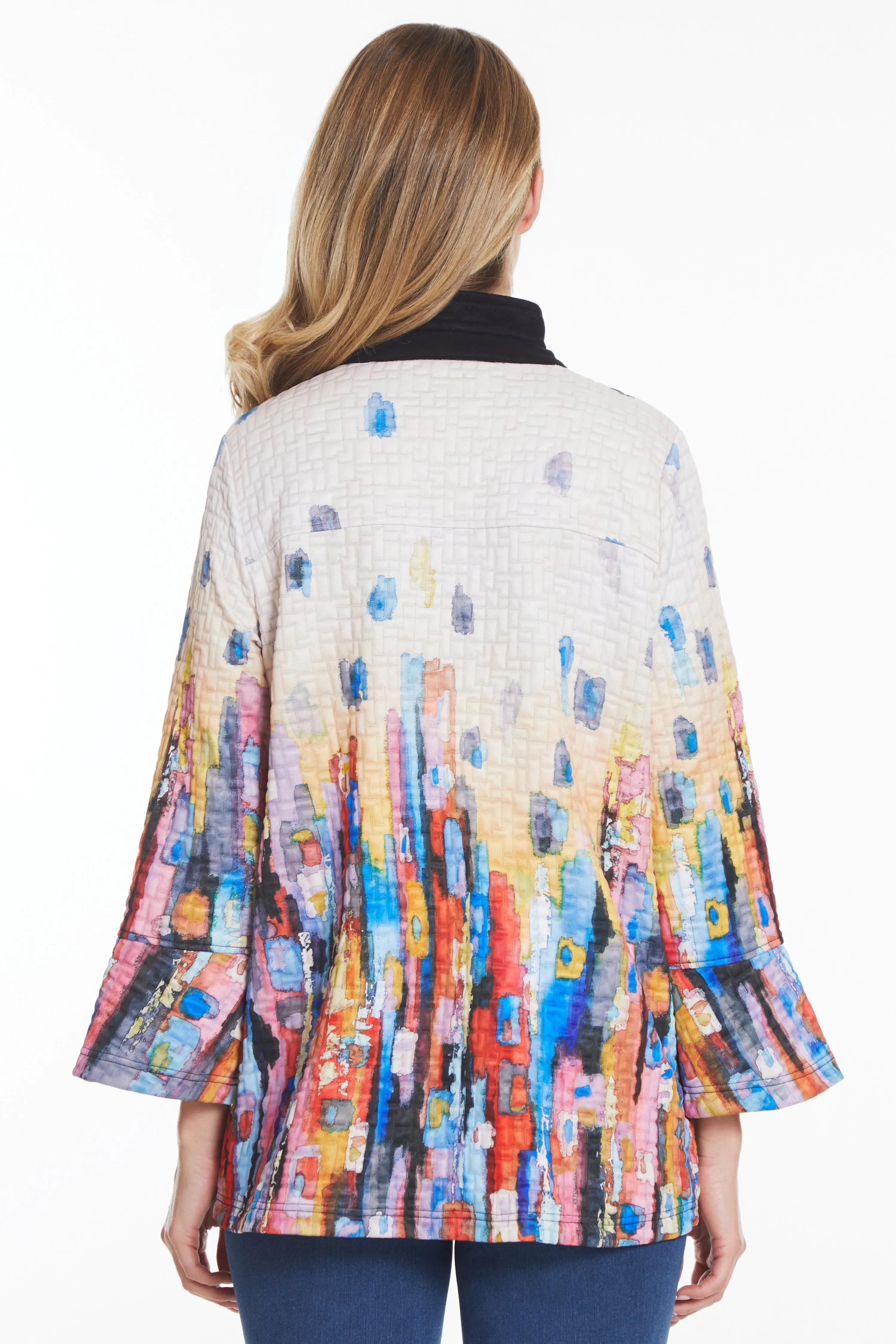 Quilted Print Jacket - Abstract Multi sold by Ail Miles Clothing product image thumbnail 2