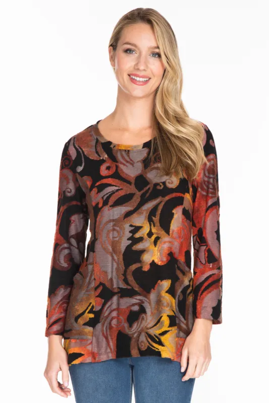 Knit Jacquard Tunic - Harvest sold by Ail Miles Clothing