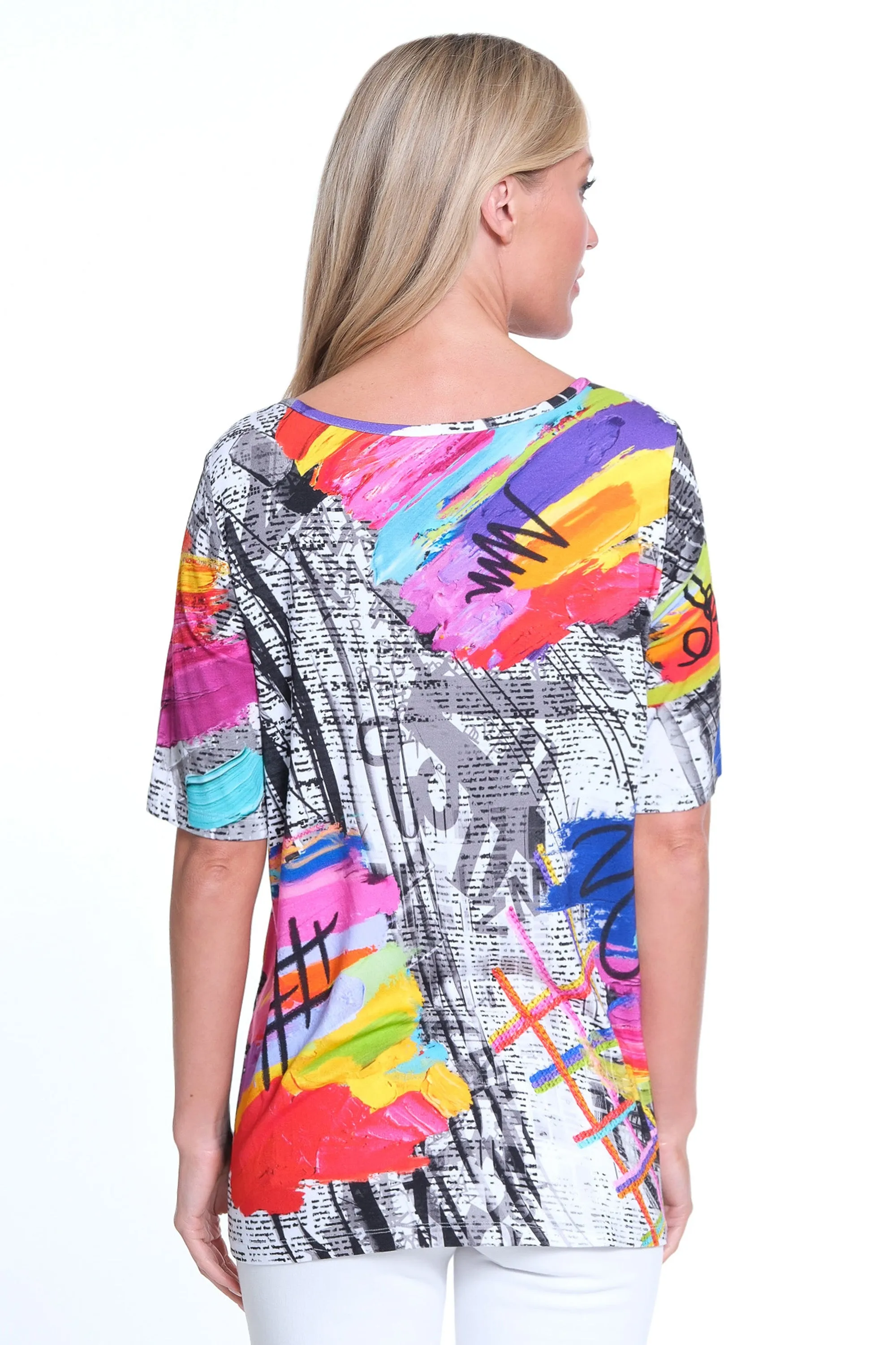 Print Knit Tunic- Multi sold by Ail Miles Clothing product image thumbnail 2