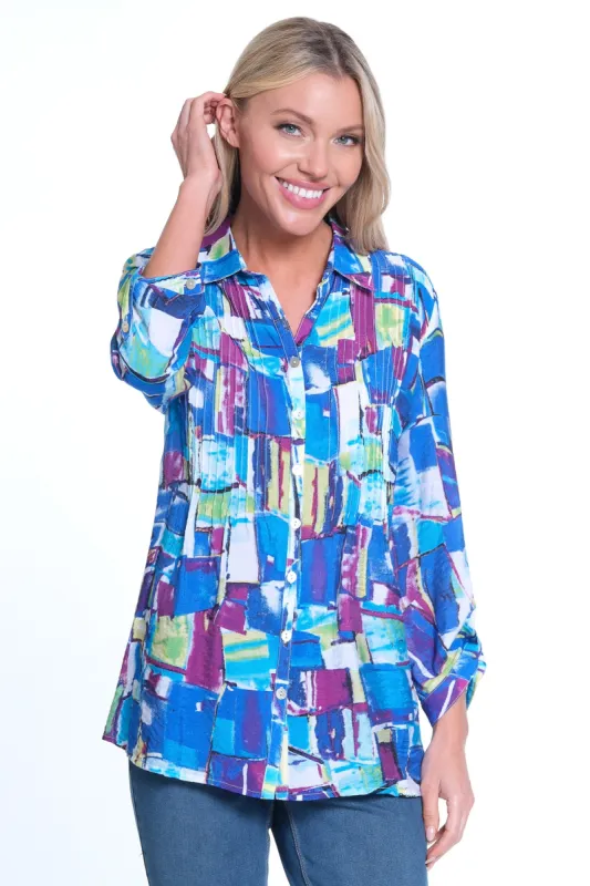 Printed Woven Tunic- Multi sold by Ail Miles Clothing